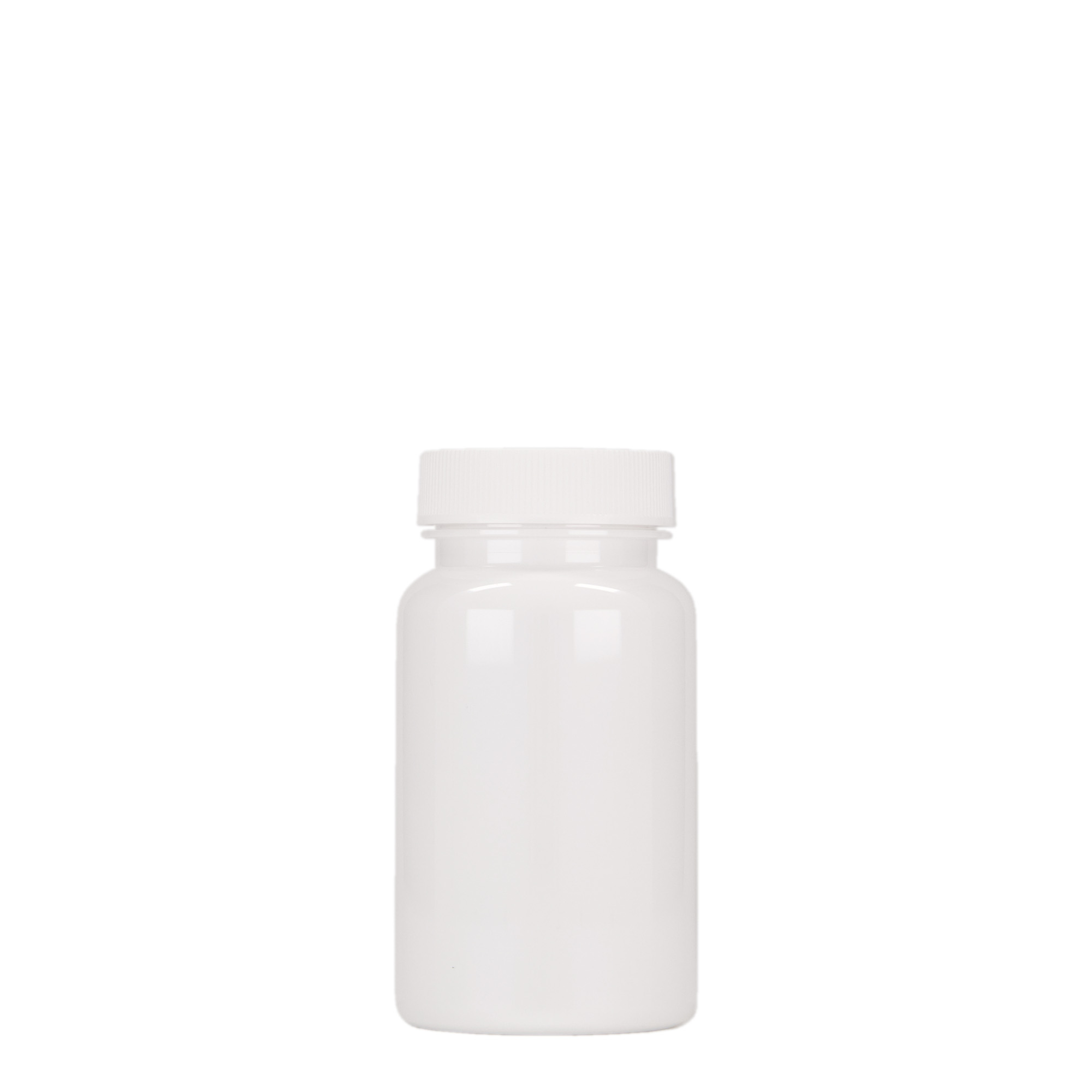 100 ml PET-verpakking, kunststof, wit, opening: 38/400 100 ml PET-verpakking, kunststof, wit, opening: 38/400