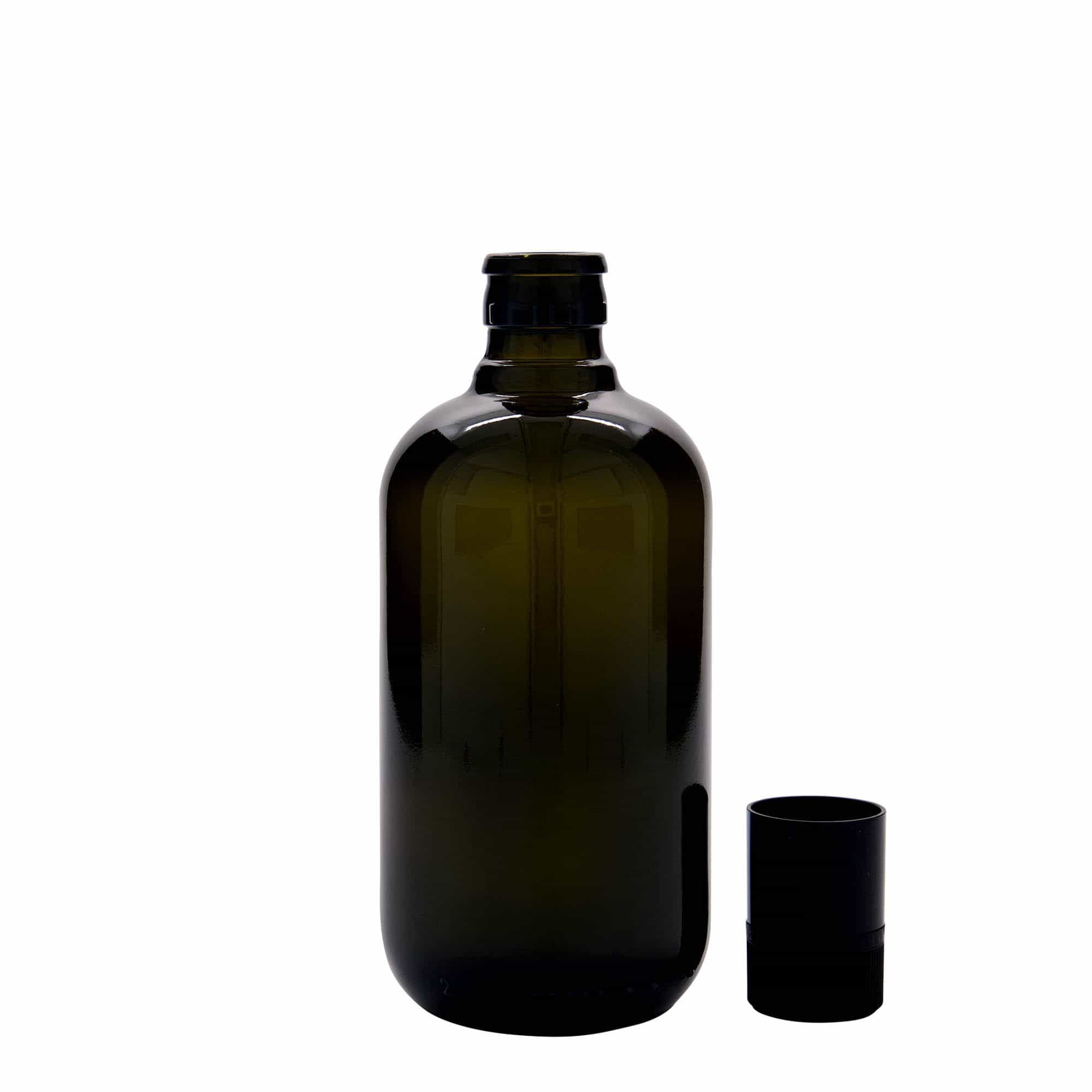 Azijn-/oliefles 'Biolio', 500 ml, glas, antiekgroen, monding: DOP