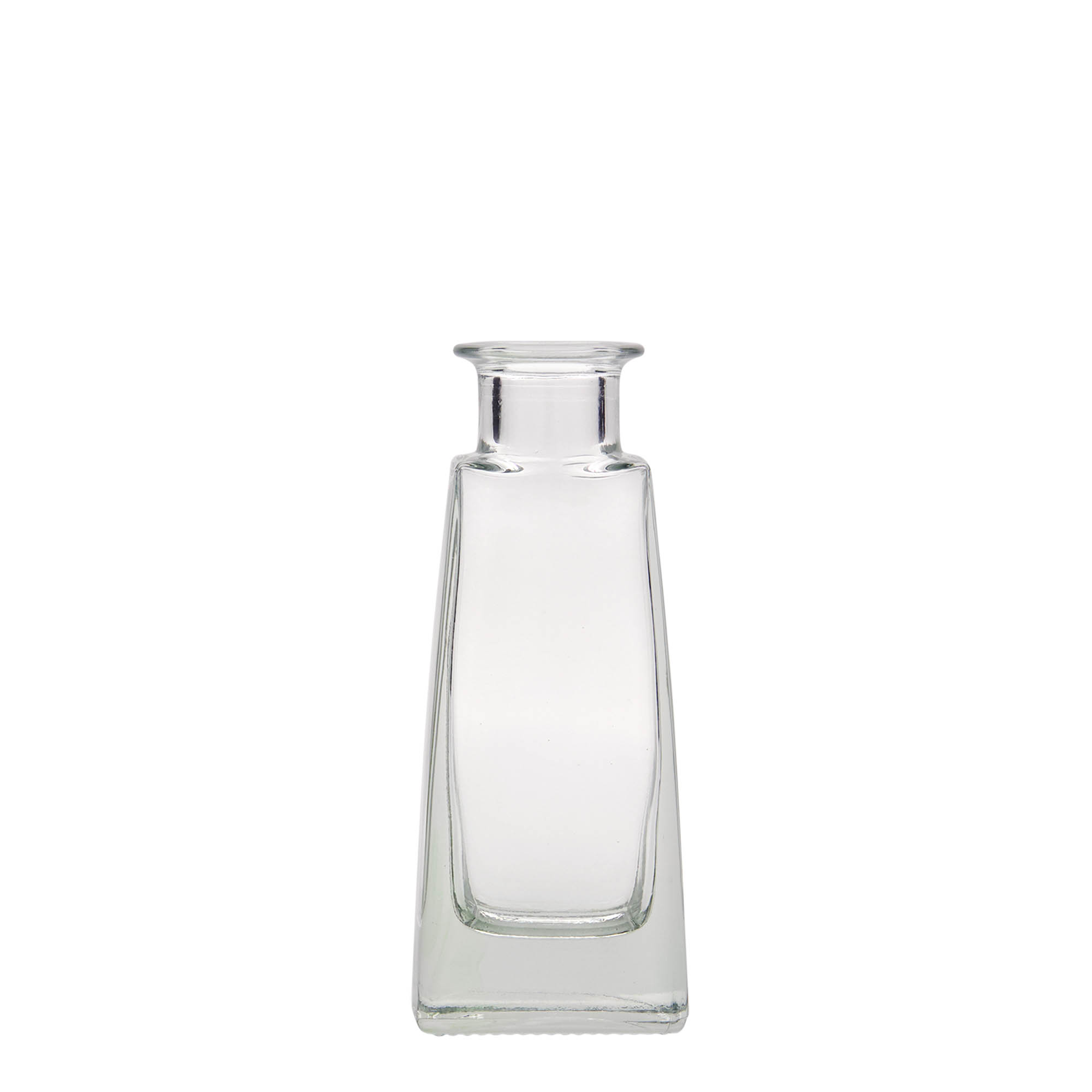 100 ml glazen fles 'Timmy', rechthoekig, opening: kurk 100 ml glazen fles 'Timmy', rechthoekig, opening: kurk