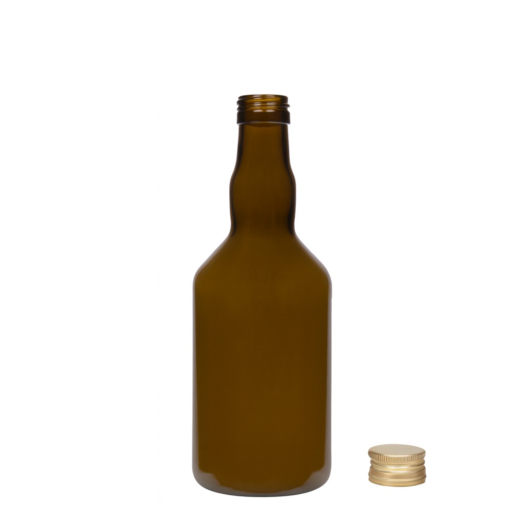 500 ml glazen fles 'Olona', antiekgroen, monding: PP 31,5 500 ml glazen fles 'Olona', antiekgroen, monding: PP 31,5