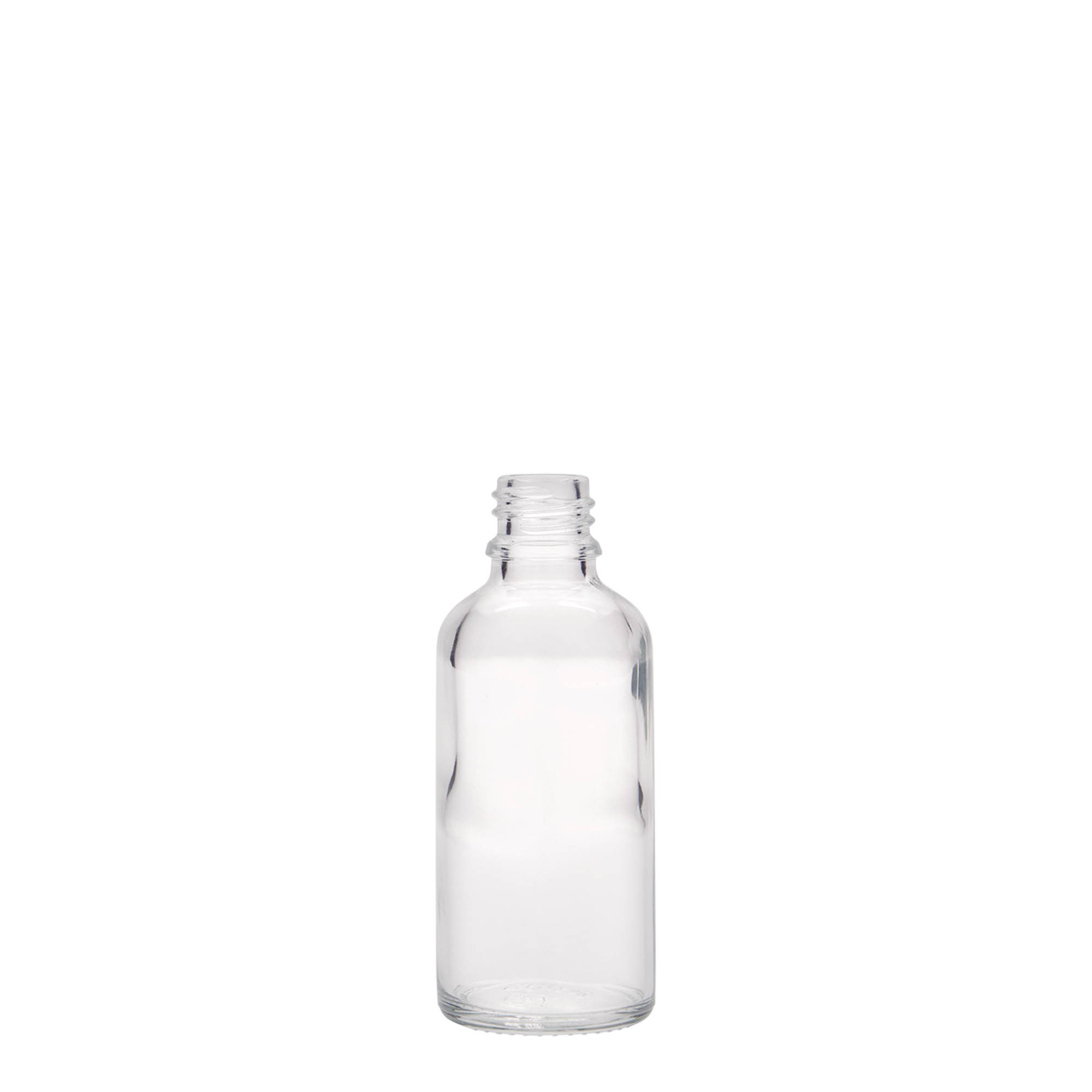50 ml medicijnfles, glas, opening: DIN 18