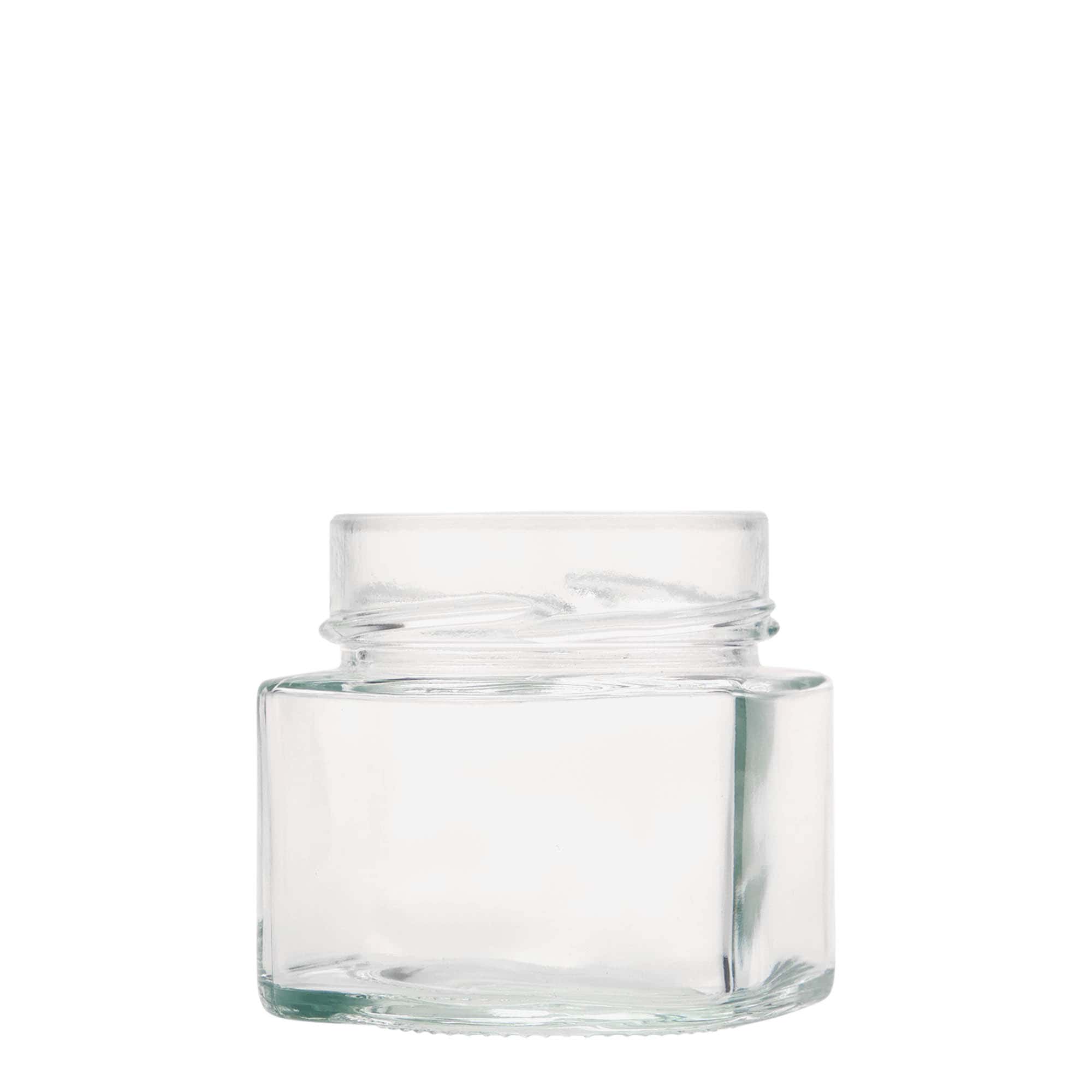 Vierkante pot 'Kimba', 212 ml, monding: extra-deep-twist-off (EDTO 70)