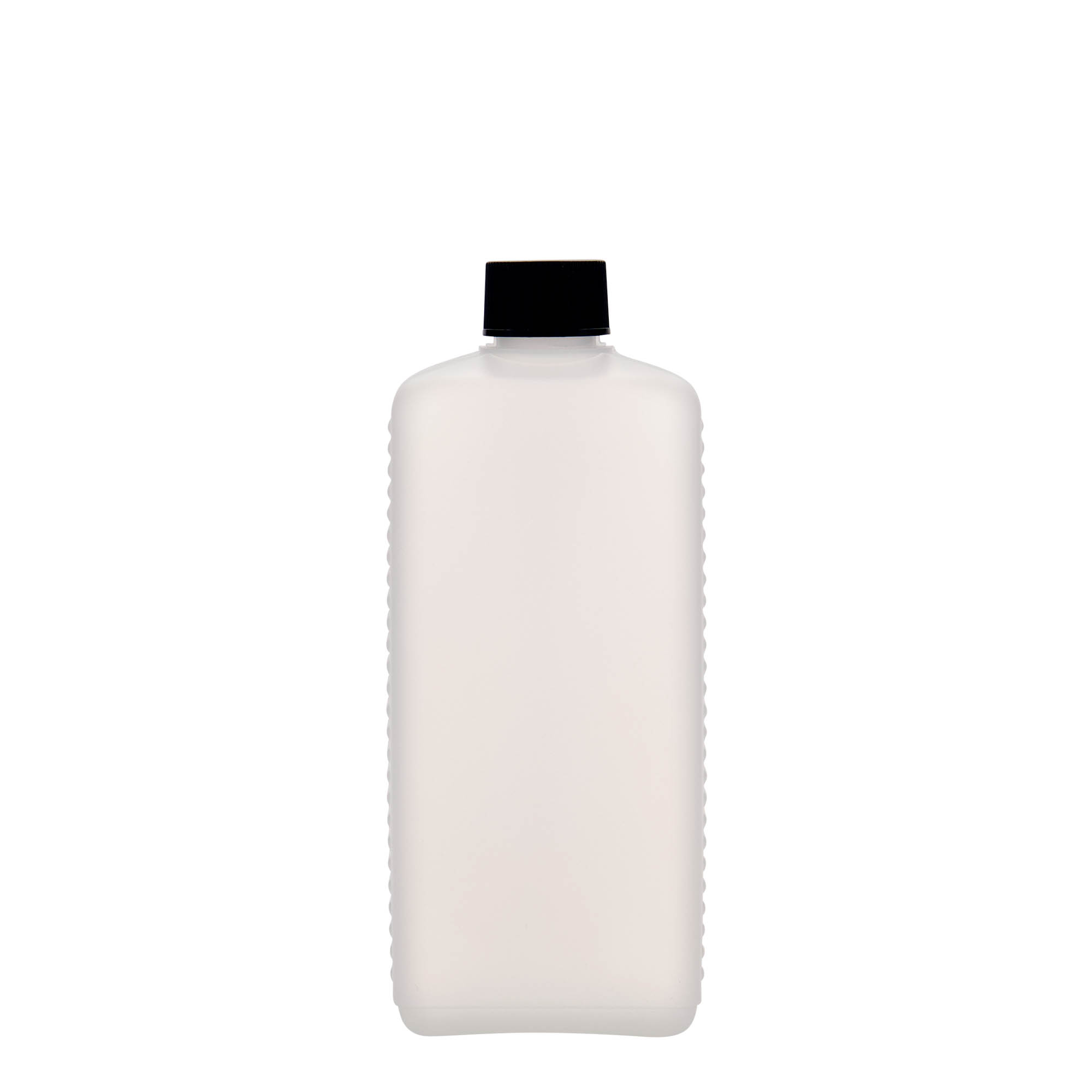 500 ml kanisterfles, rechthoekig, HDPE-kunststof, naturel, opening: DIN 25 EPE