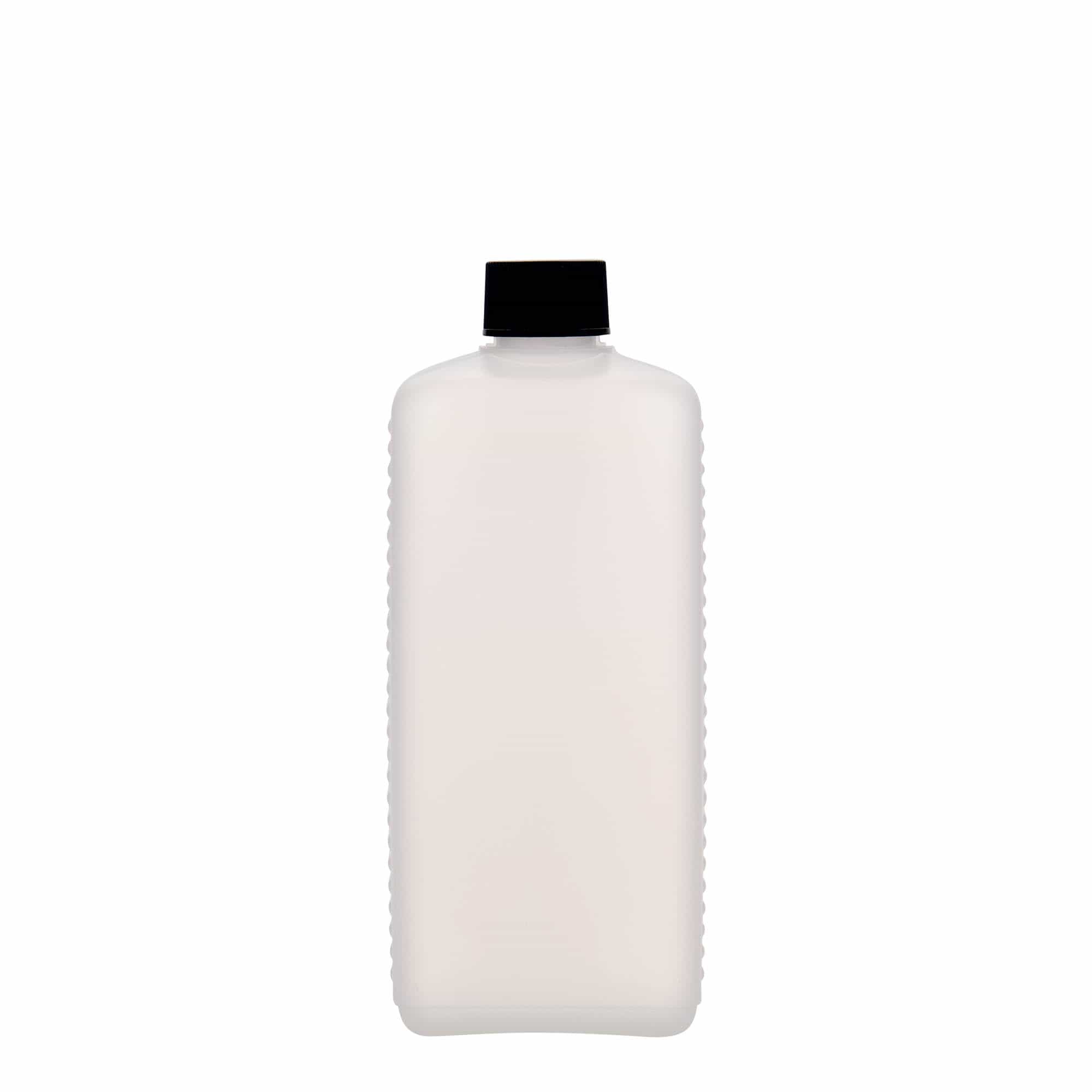 500 ml kanisterfles, rechthoekig, HDPE-kunststof, naturel, opening: DIN 25 EPE