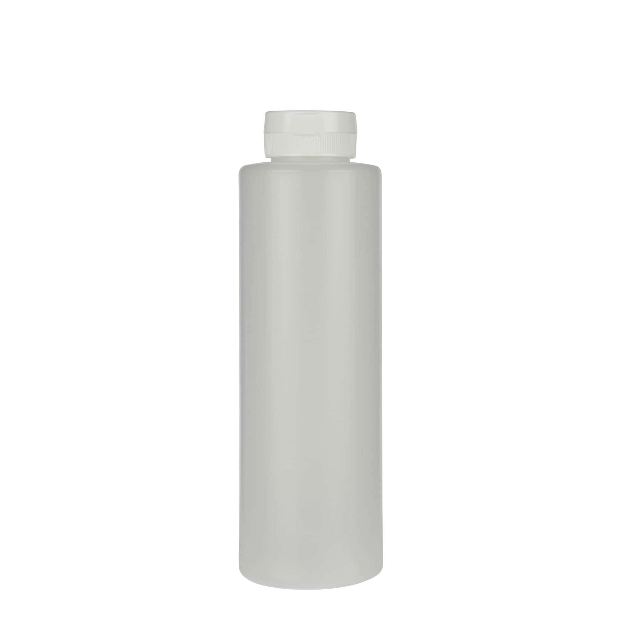 500 ml sausfles, LDPE-kunststof, naturel, opening: 38/400