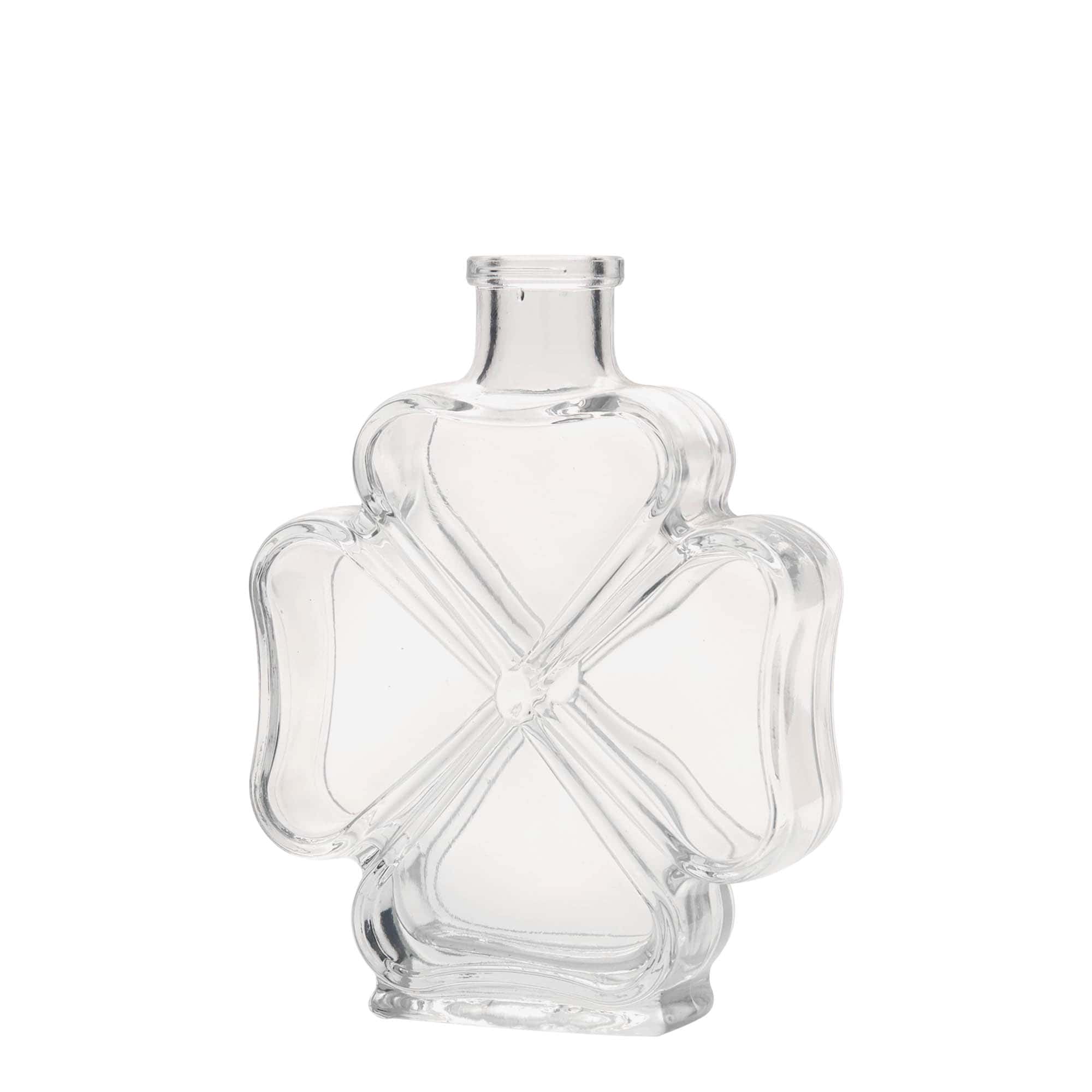 200 ml glazen fles 'klavertjevier', hals: kurk 200 ml glazen fles 'klavertjevier', hals: kurk