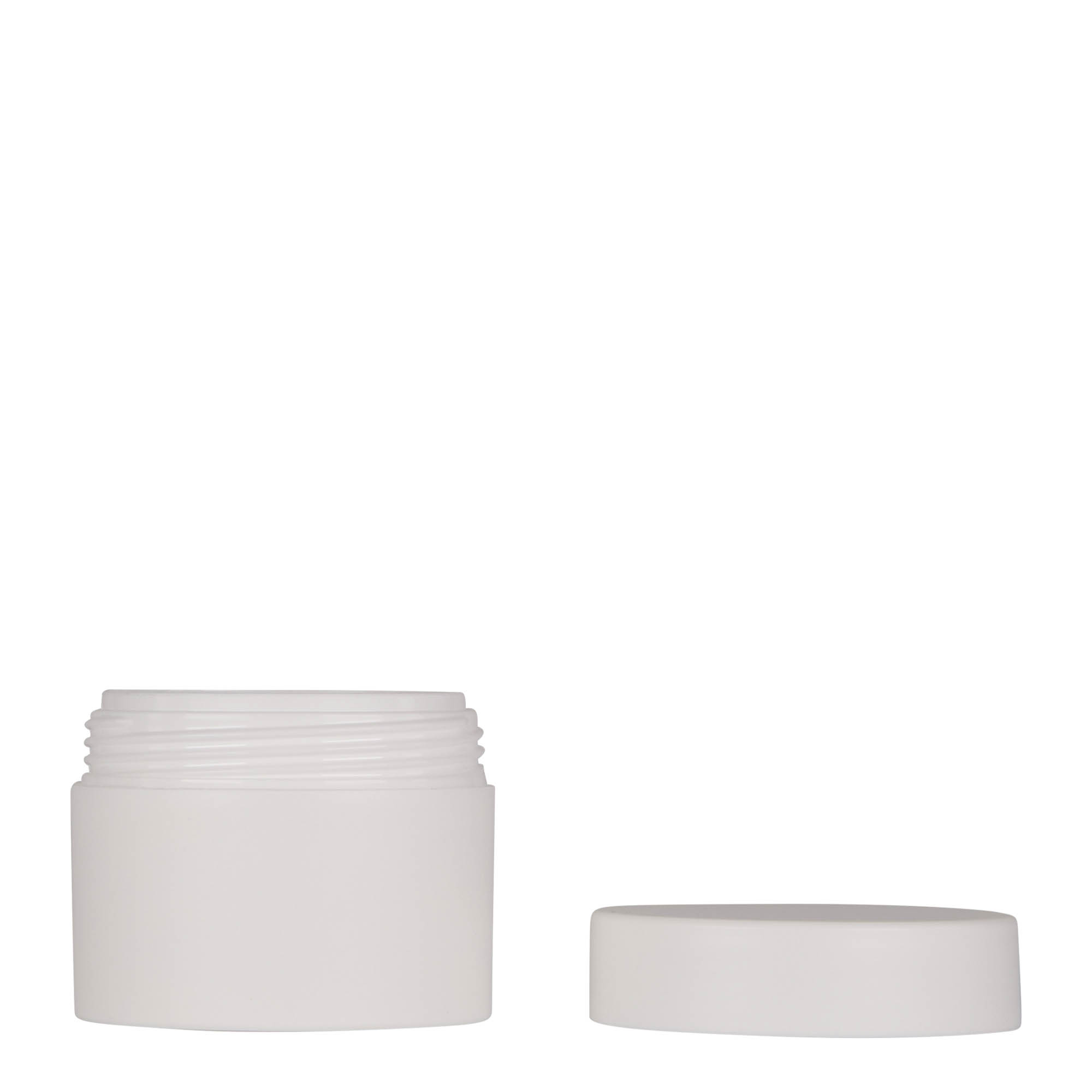 50 ml kunststofpot 'Antonella', PP, wit, opening: schroefdop