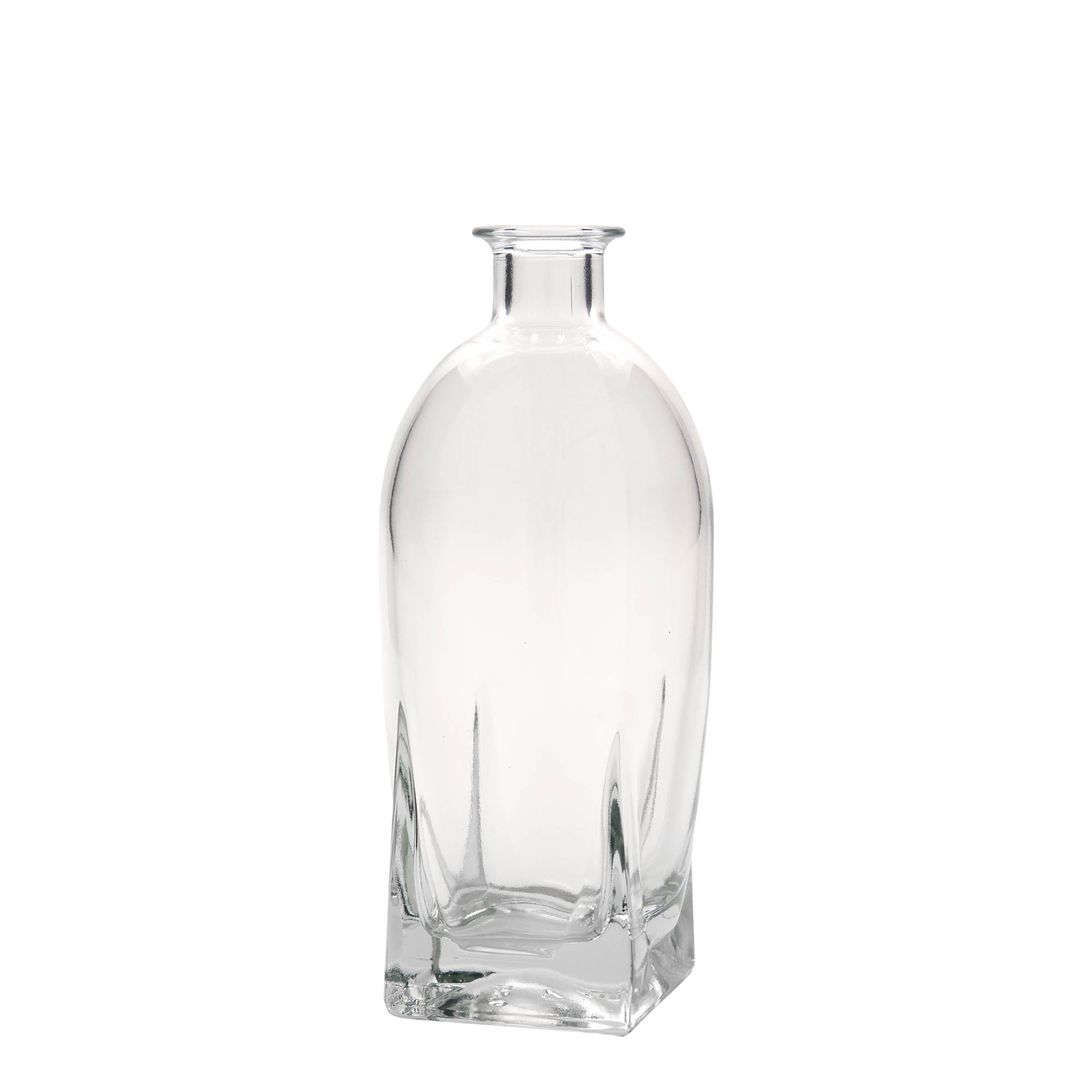 500 ml glazen fles 'Zino', vierkant, hals: kurk 500 ml glazen fles 'Zino', vierkant, hals: kurk