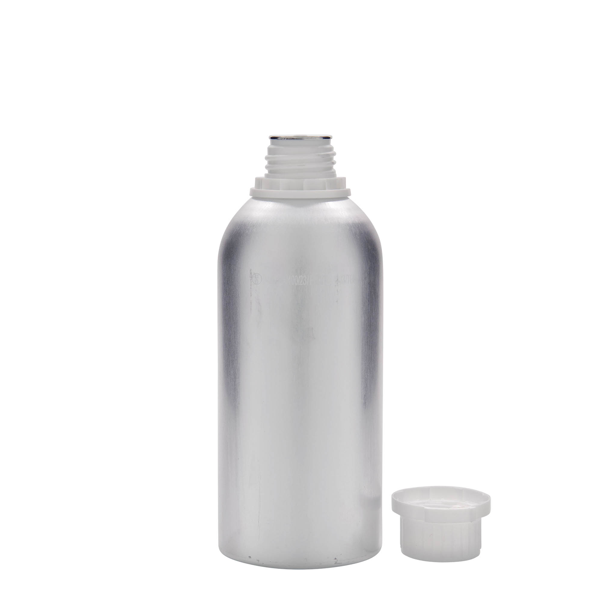 625 ml aluminiumfles, metaal, zilver, opening: DIN 32 625 ml aluminiumfles, metaal, zilver, opening: DIN 32