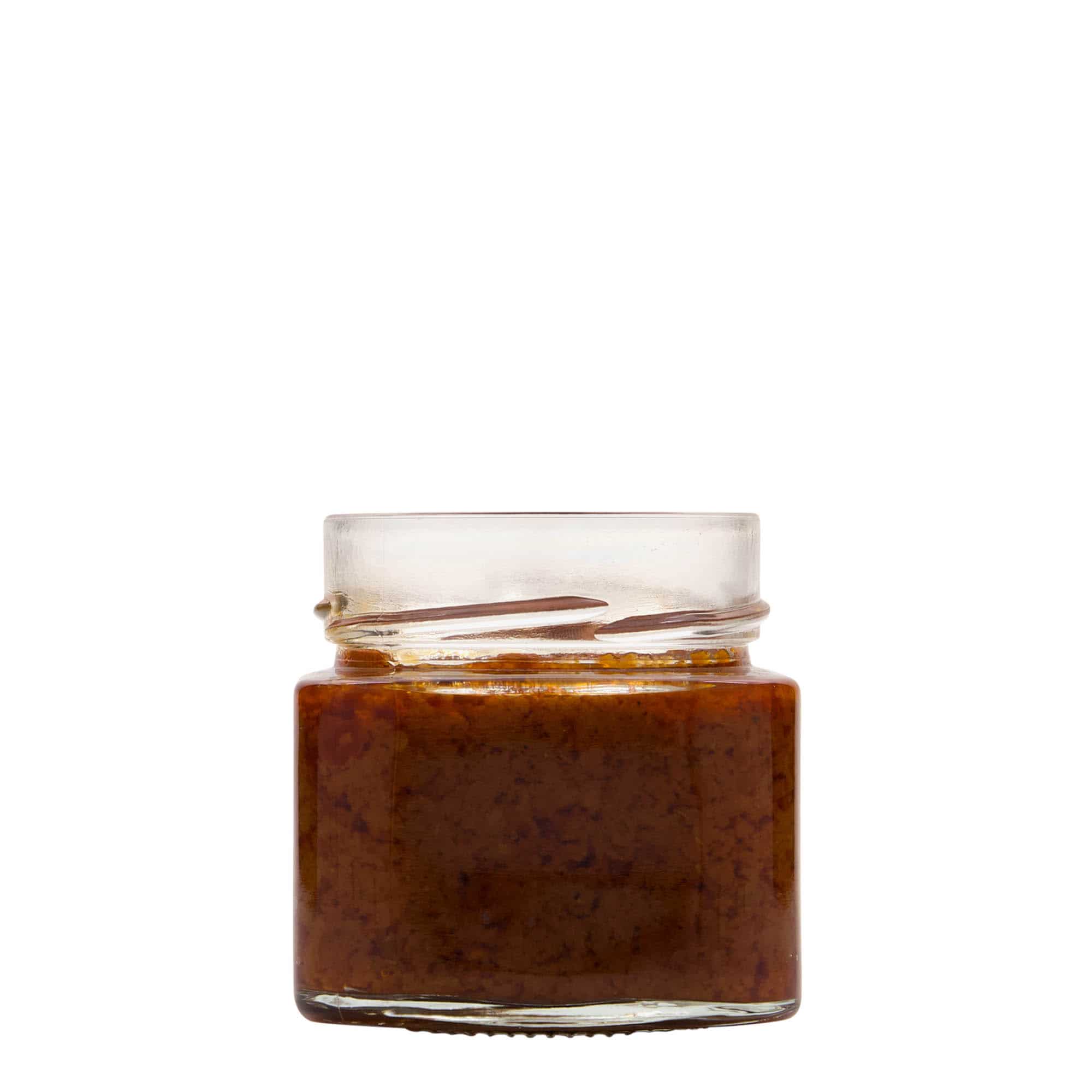 Vierkante pot 'Kimba', 212 ml, monding: extra-deep-twist-off (EDTO 70)