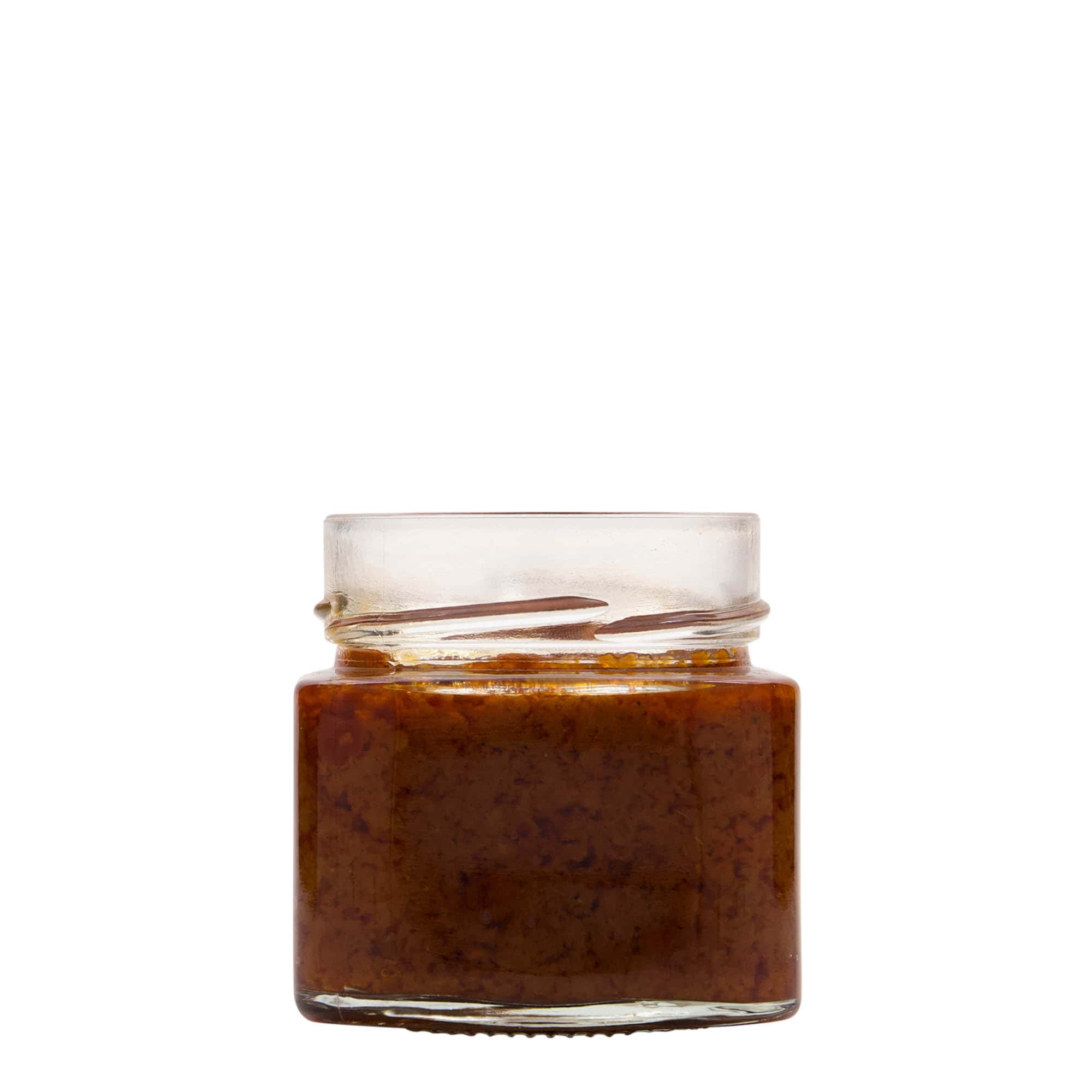 212 ml Vierkantglas 'Kimba', opening: Extra-Deep-Twist-Off (EDTO 70)