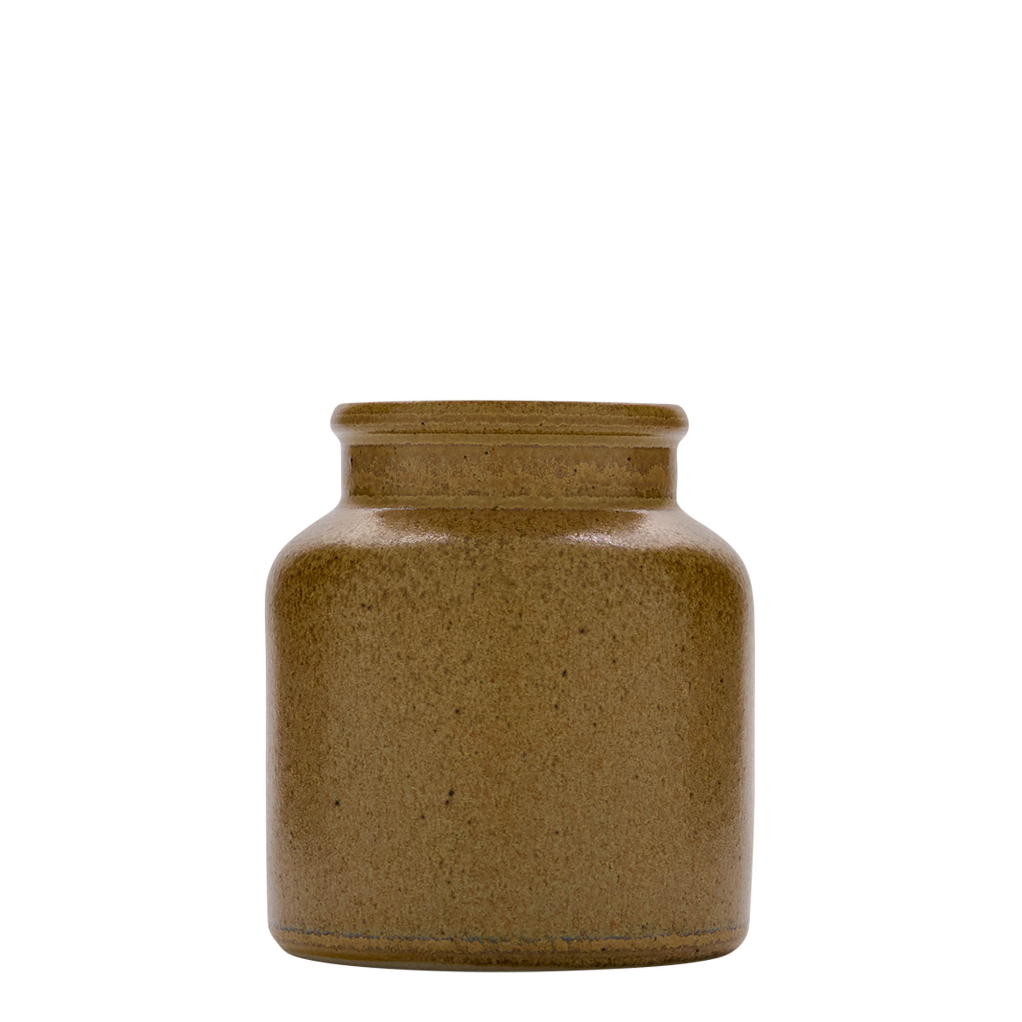 270 ml steengoedpot, keramiek, bruin-kristal, opening: omklapbaar deksel 270 ml steengoedpot, keramiek, bruin-kristal, opening: omklapbaar deksel