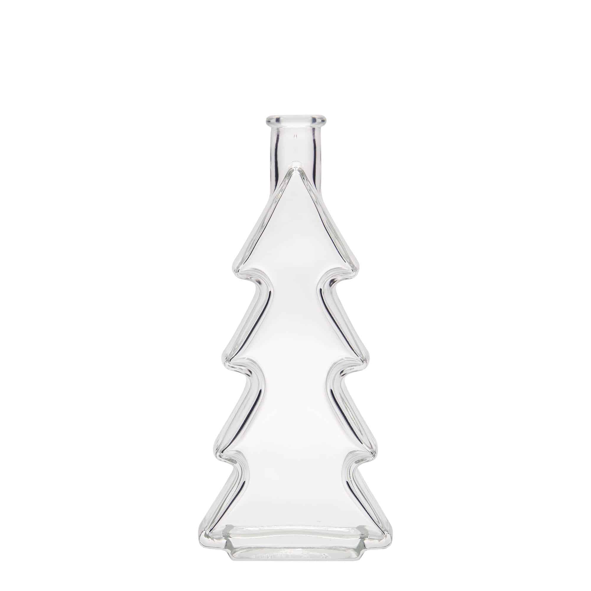 Glazen fles 'Dennenboom', 200 ml, monding: kurk Glazen fles 'Dennenboom', 200 ml, monding: kurk