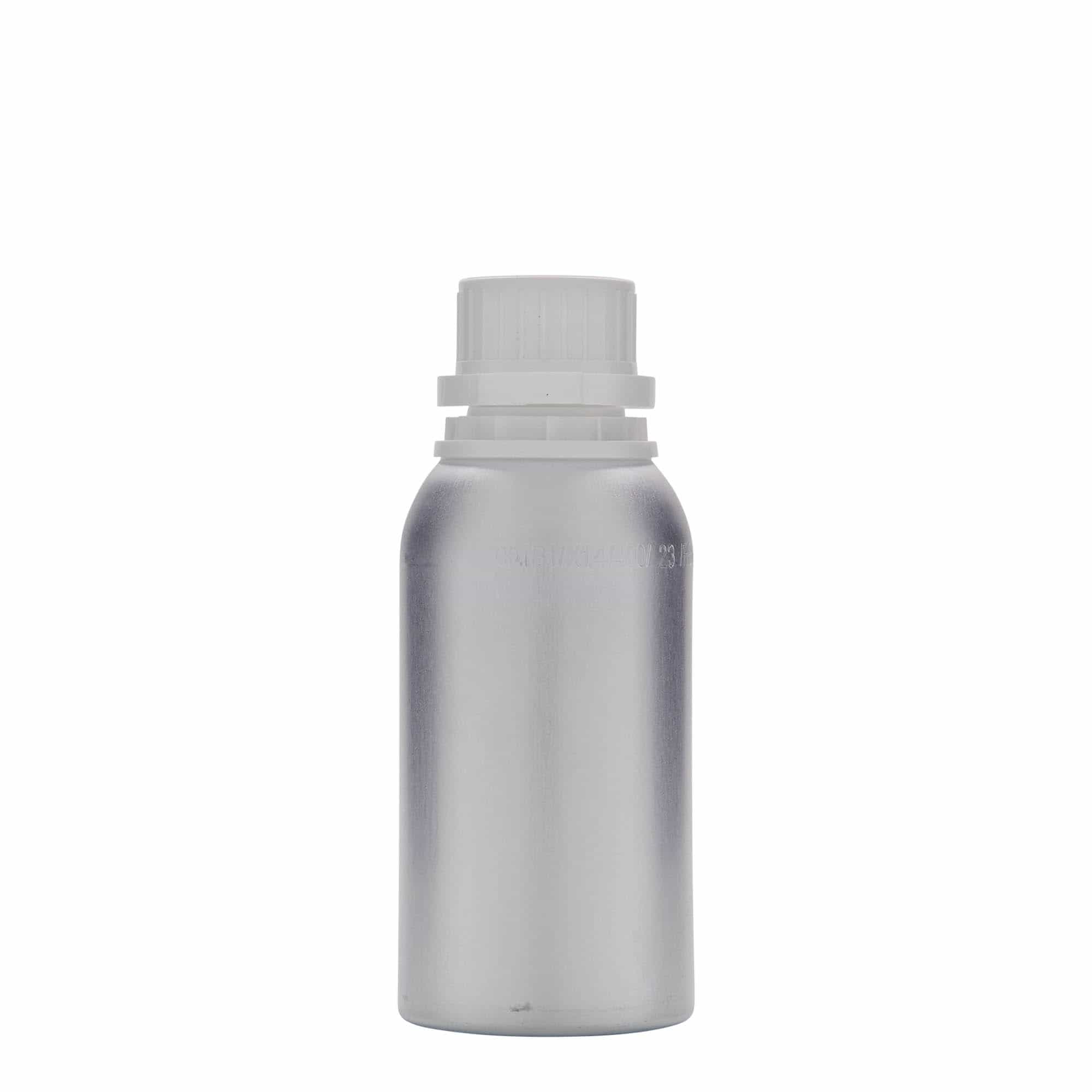 275 ml aluminiumfles, metaal, zilver, mondstuk: DIN 32