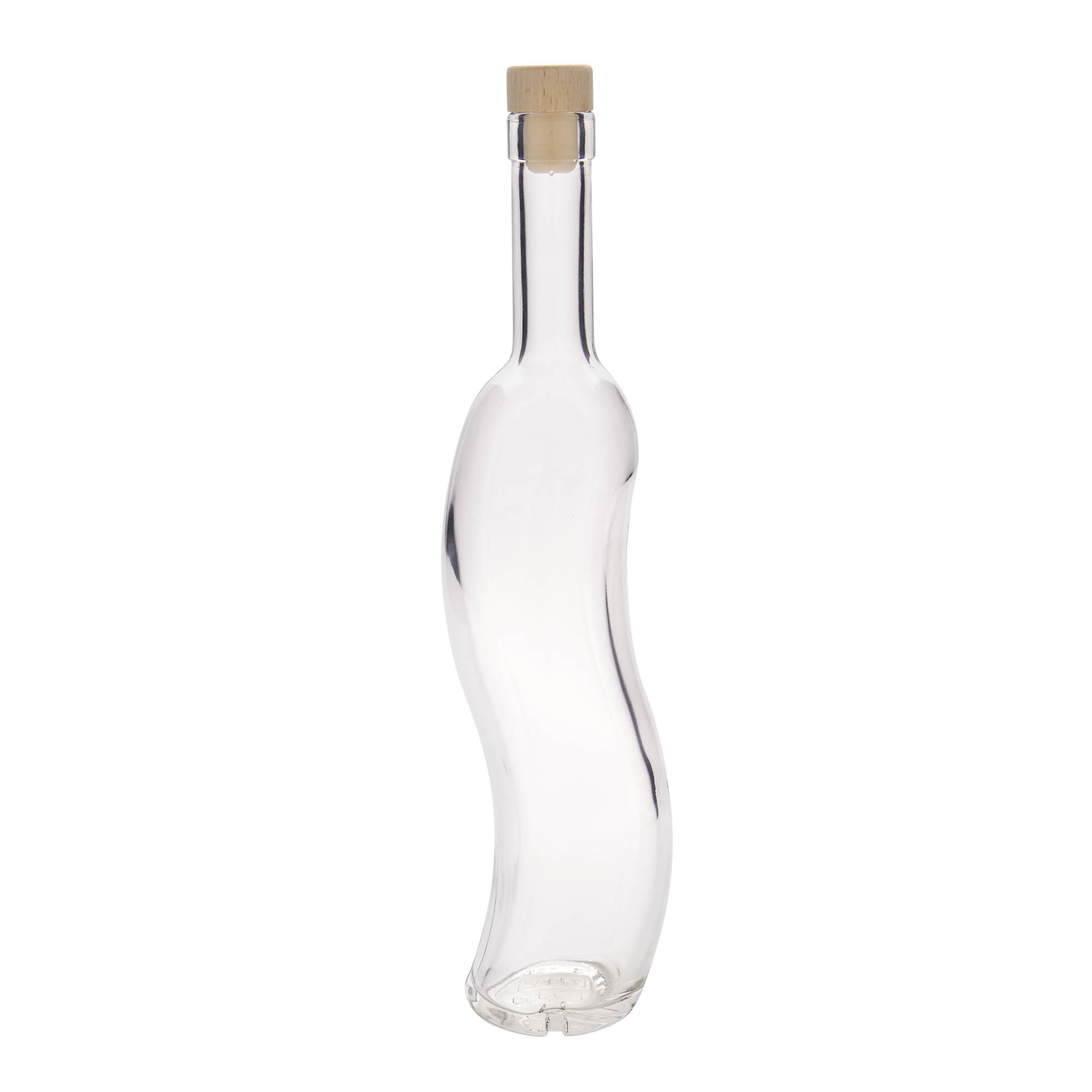 500 ml glazen fles 'La-Ola', halfrond, opening: kurk 500 ml glazen fles 'La-Ola', halfrond, opening: kurk