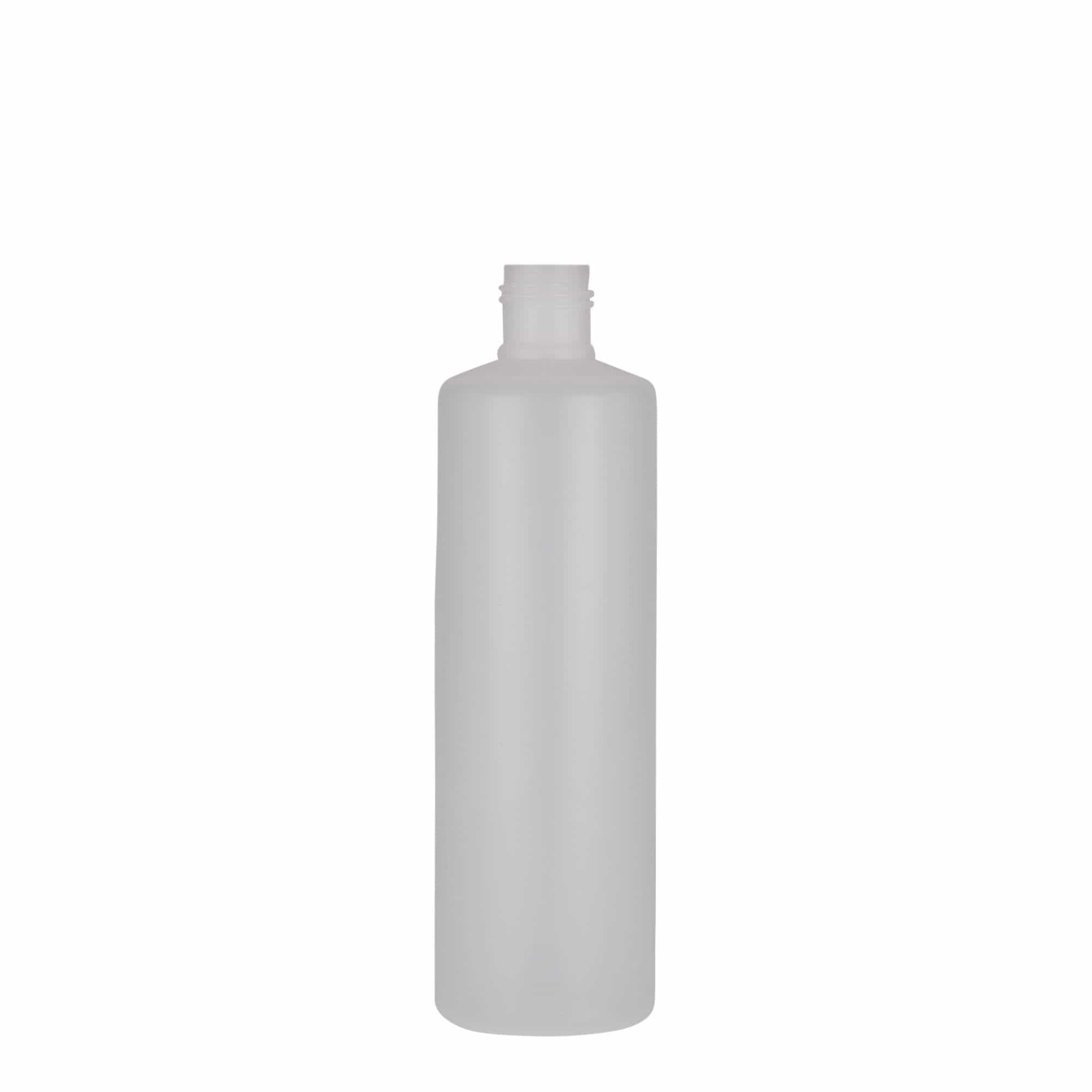 250 ml ronde fles, PE-kunststof, naturel, opening: schroefdop