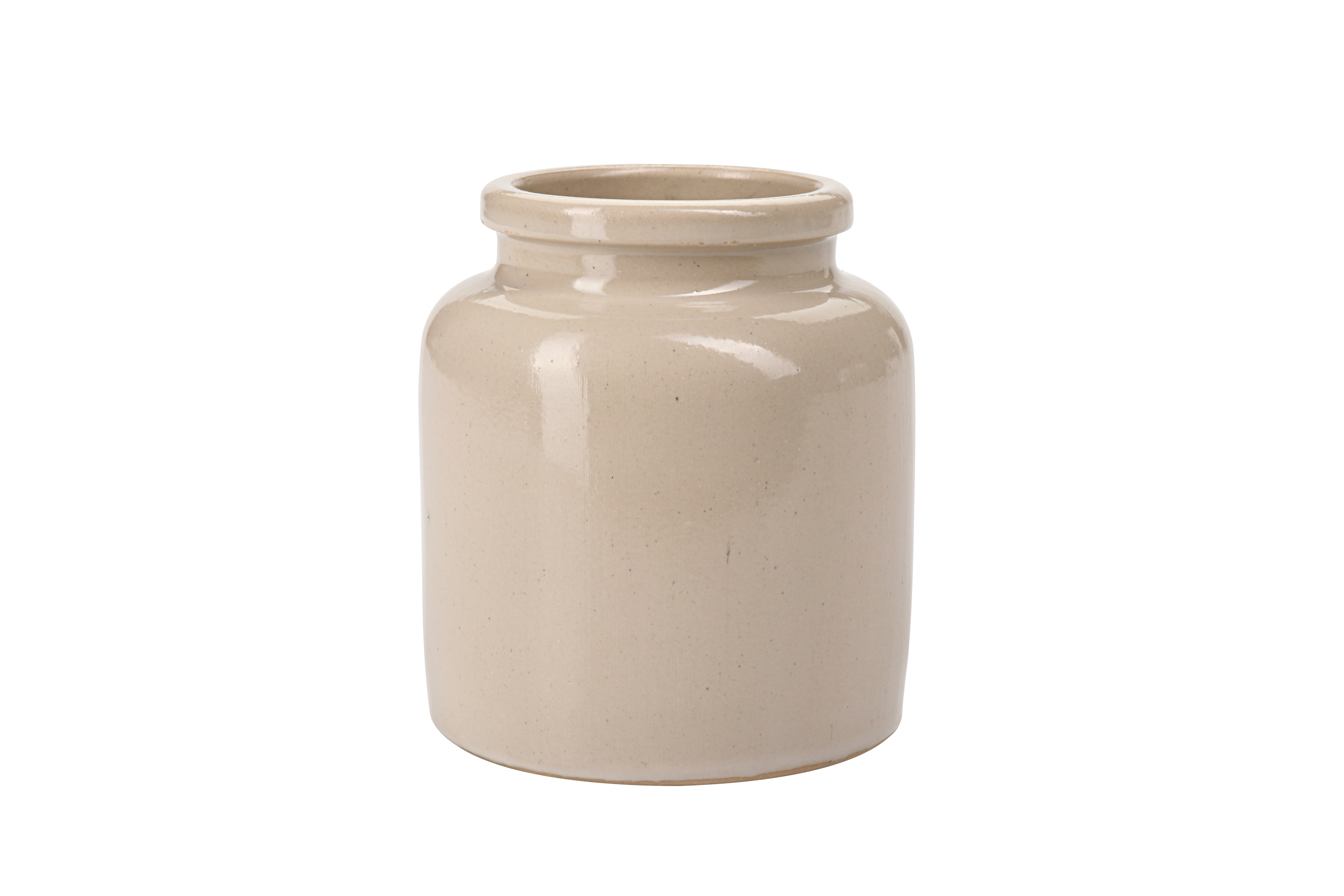 270 ml steengoedpot, keramiek, beige, opening: opzetdeksel 270 ml steengoedpot, keramiek, beige, opening: opzetdeksel