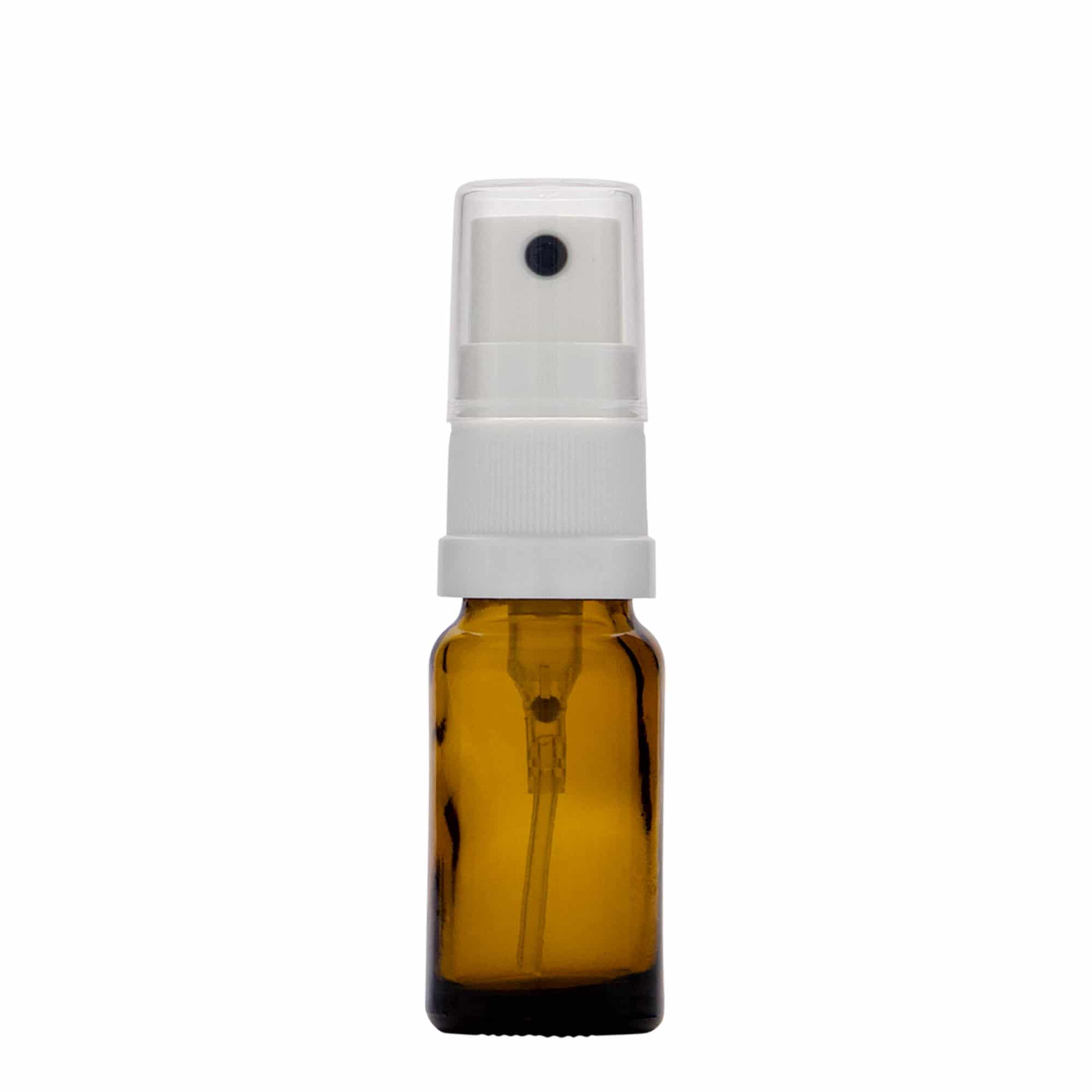 10 ml spuitflesje medicijn, glas, bruin, opening: DIN 18