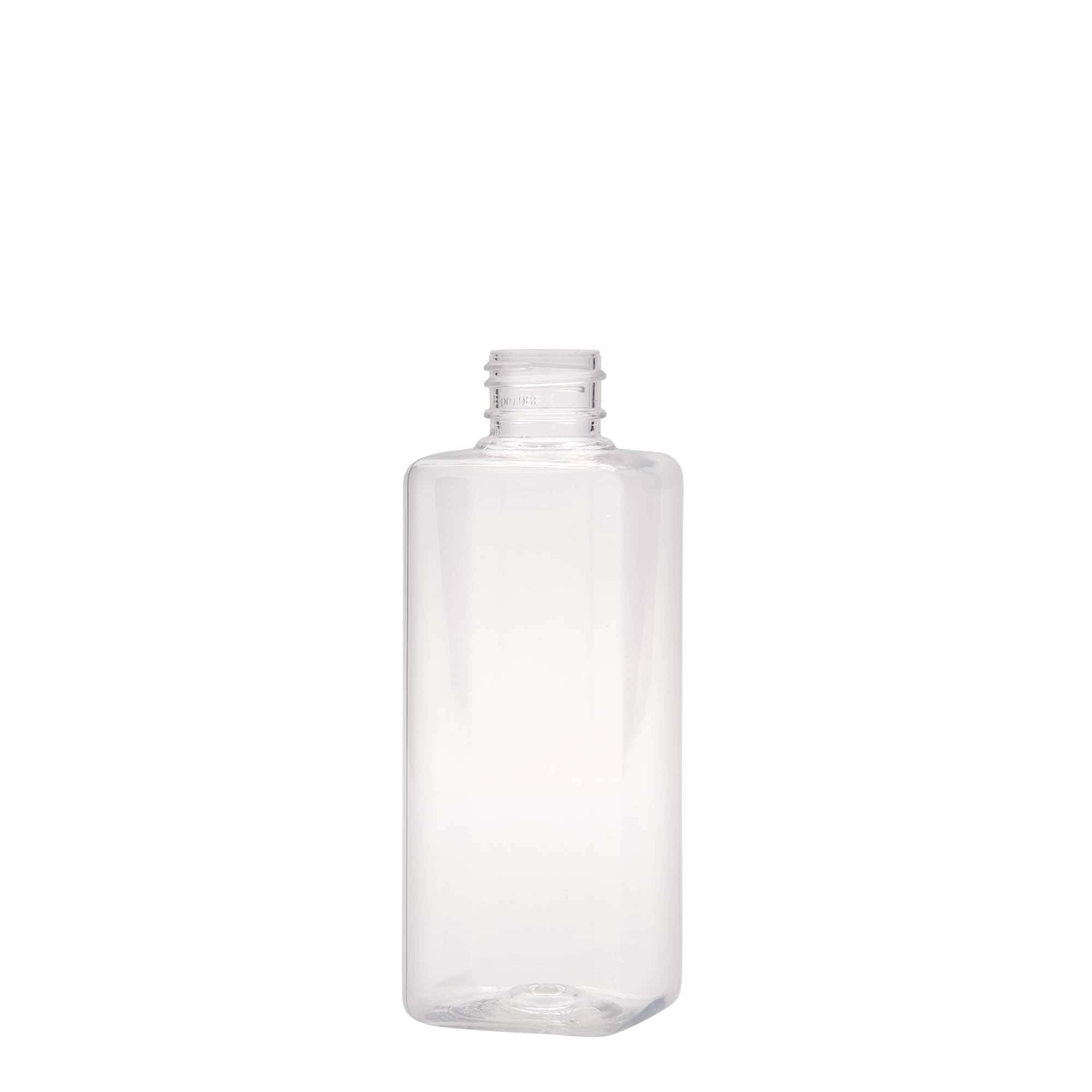 200 ml PET-fles 'Karl', vierkant, kunststof, hals: 24/410