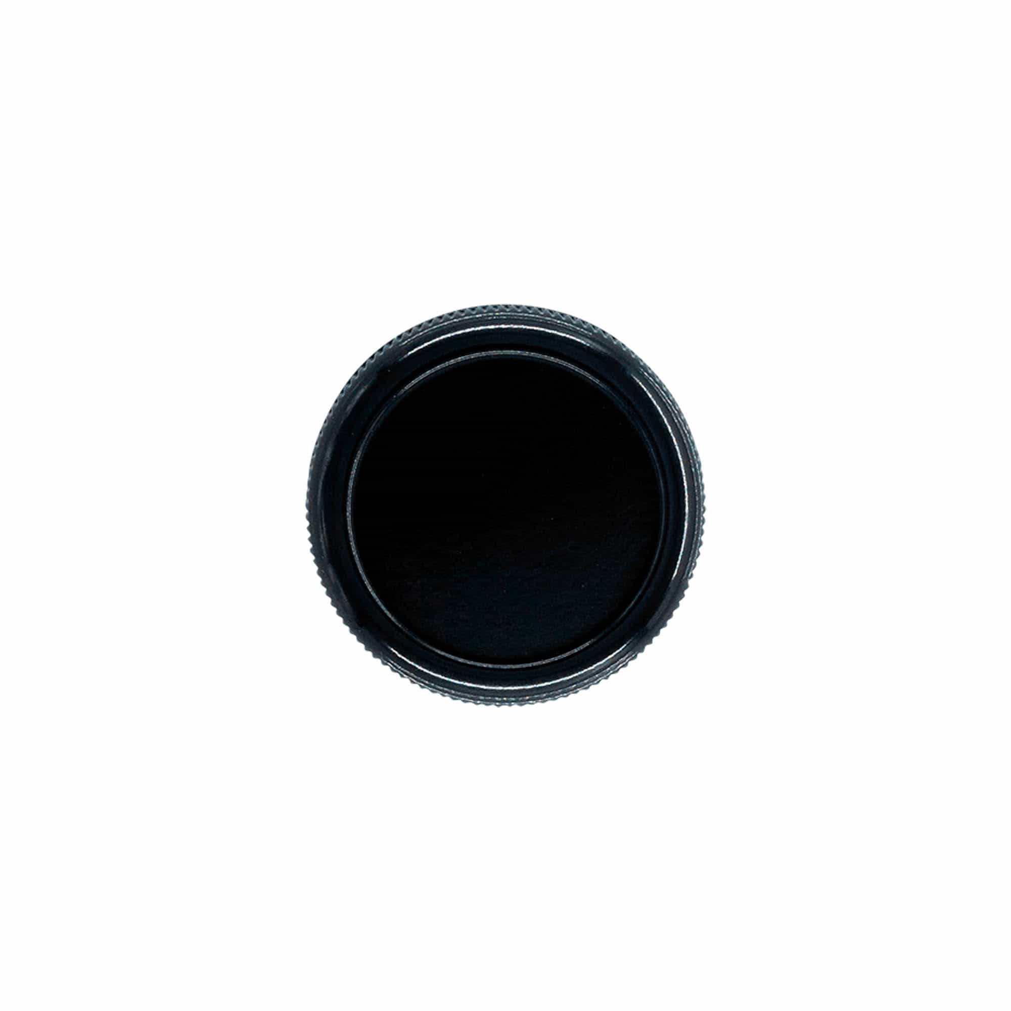 Schroefdop 'inktpot', HPM-kunststof, zwart