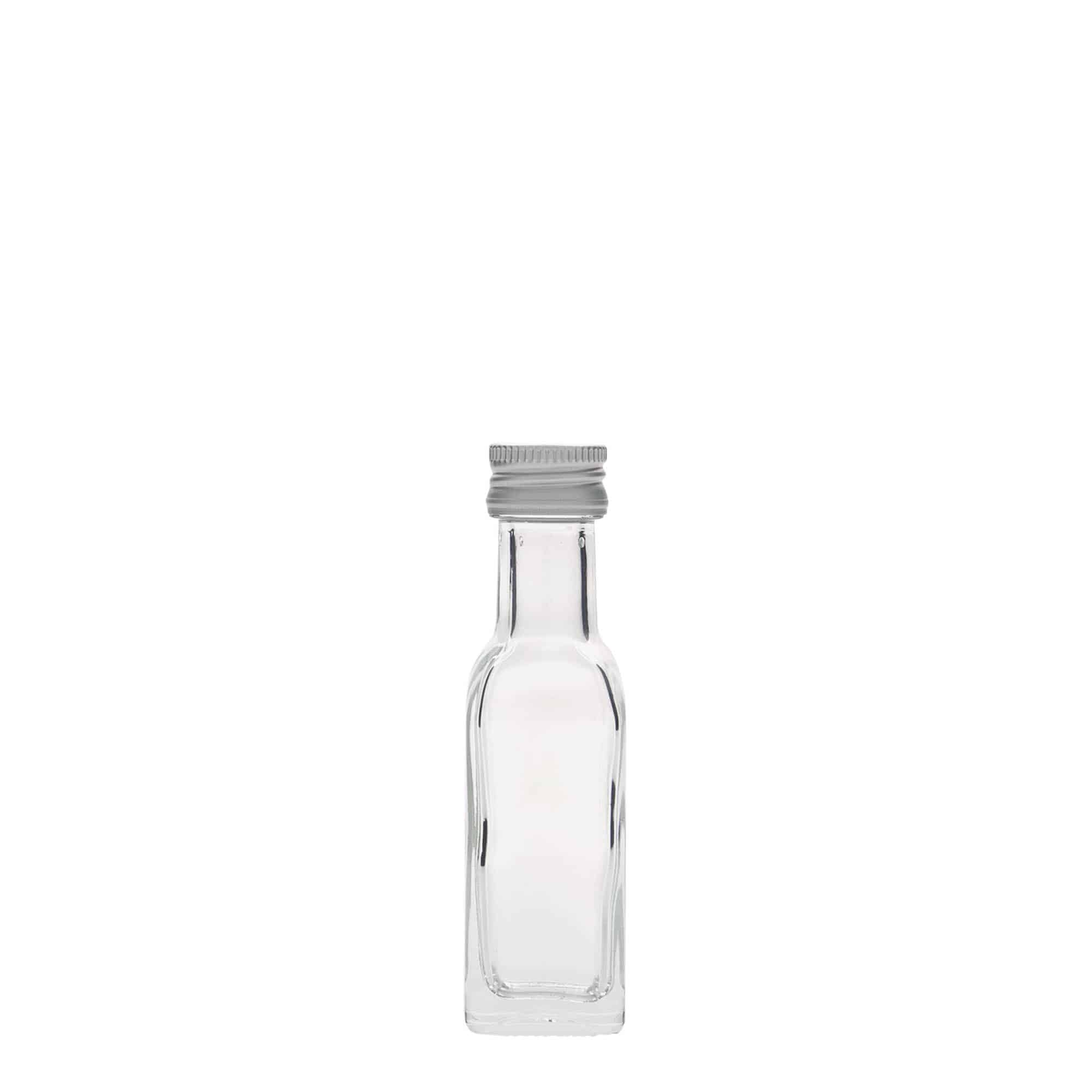 20 ml glazen fles 'Marasca', vierkant, opening: PP 18