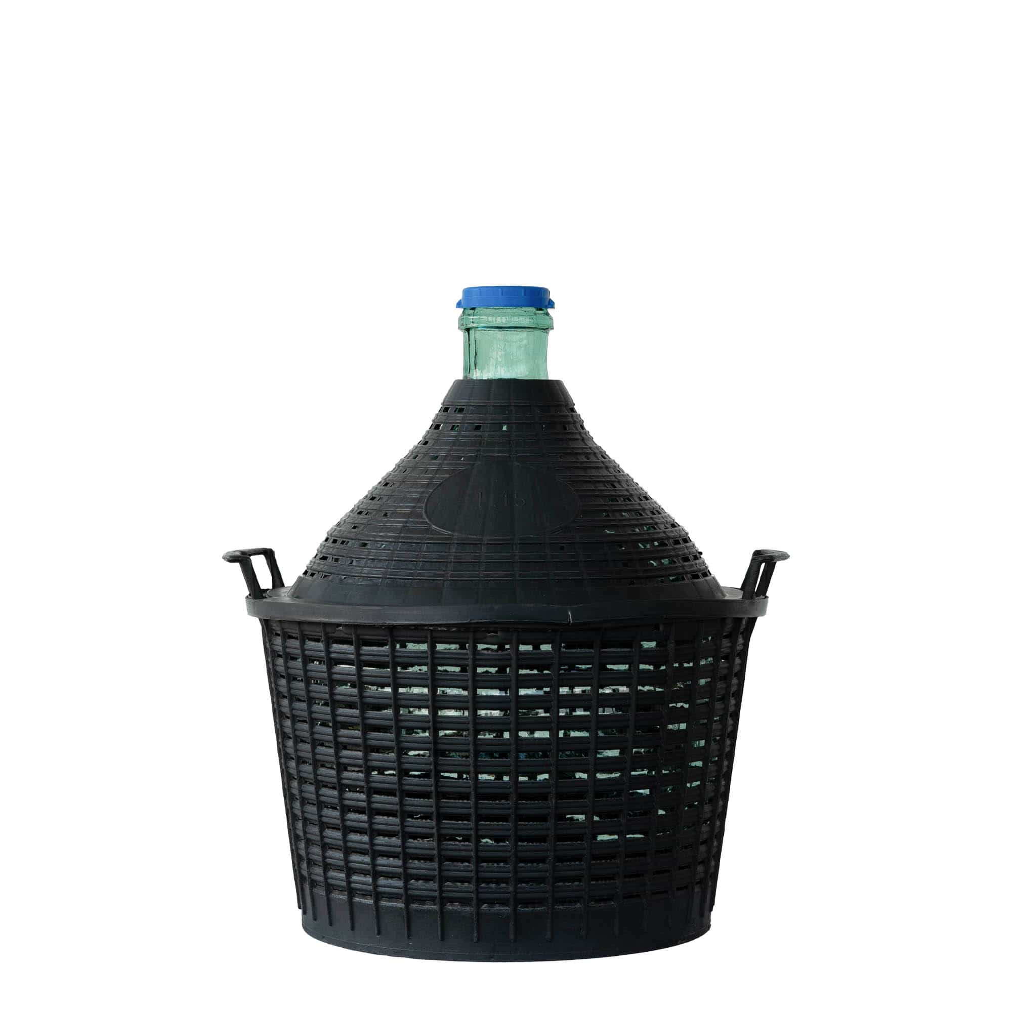 15 l ballonfles met smalle hals, glas, opening: opzetdeksel