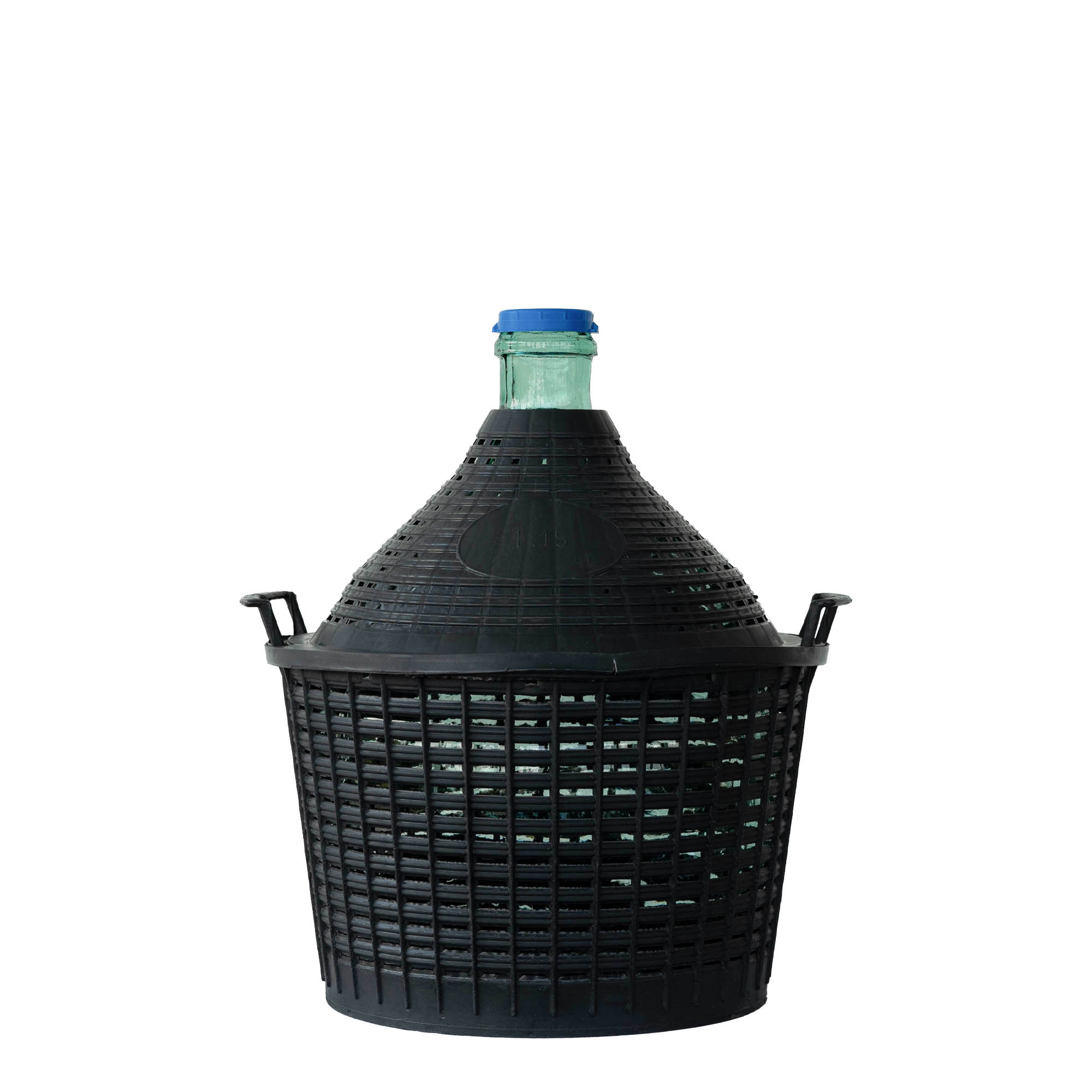 15 l ballonfles met smalle hals, glas, opening: opzetdeksel