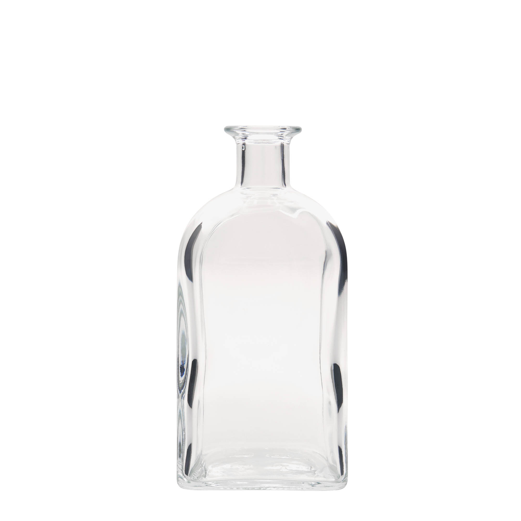 700 ml glazen fles Apotheker Carré, vierkant, opening: kurk 700 ml glazen fles Apotheker Carré, vierkant, opening: kurk