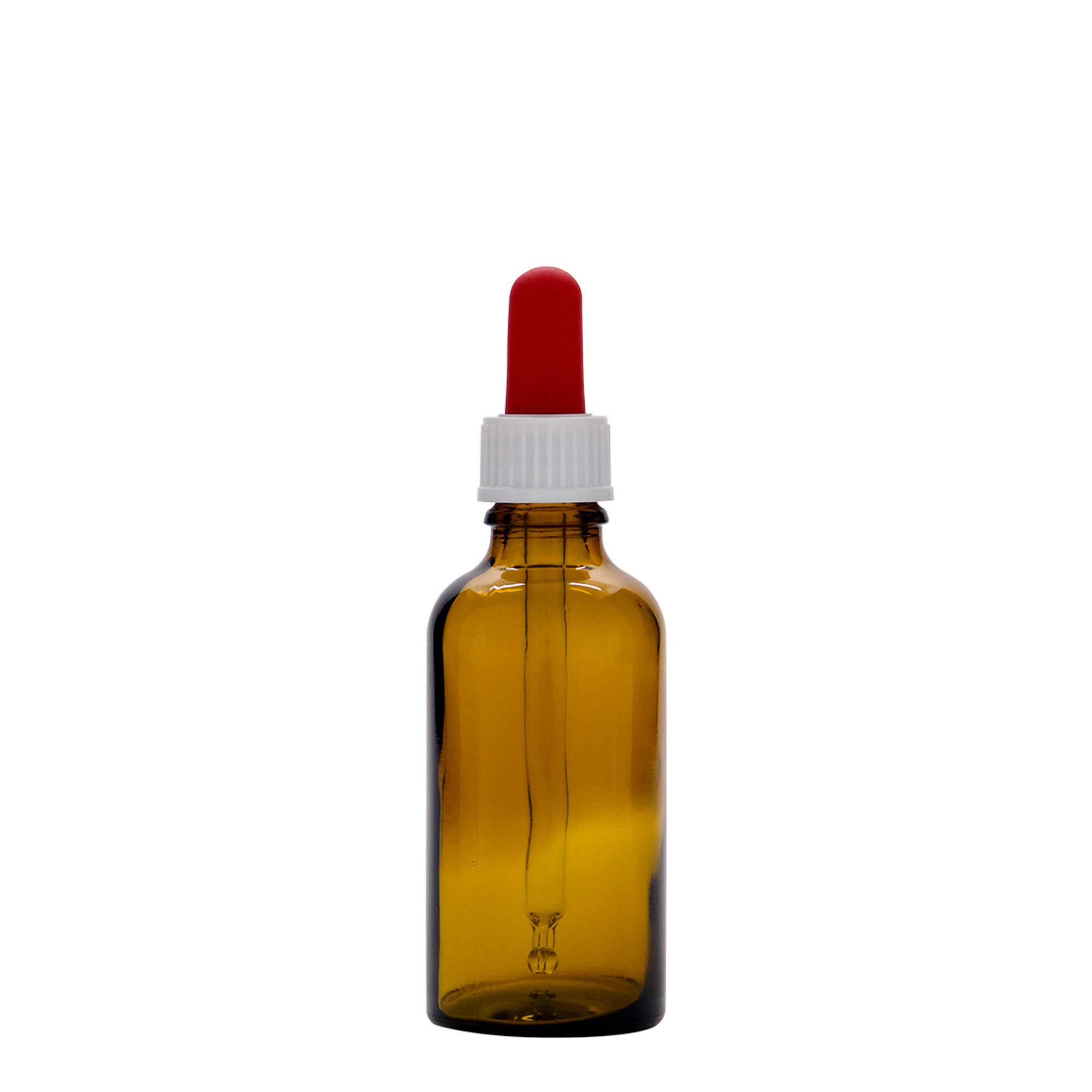 50 ml pipetflesje medicijn, glas, bruin-rood, opening: DIN 18