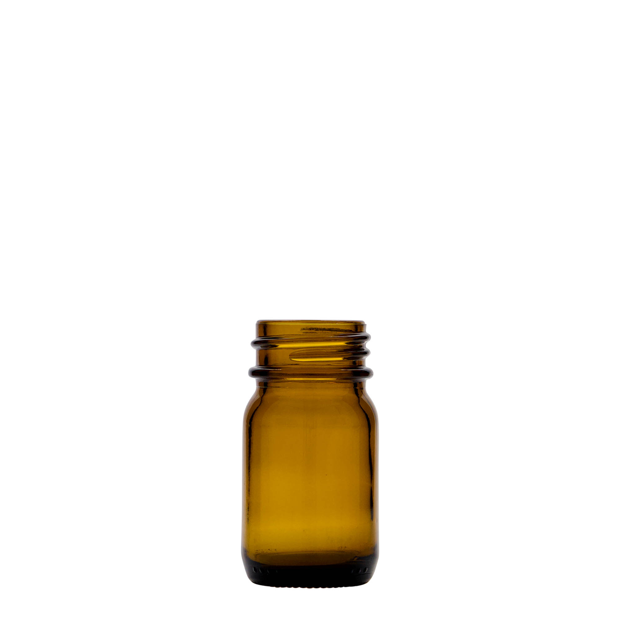 30 ml bredehalsfles, bruin, opening: DIN 32