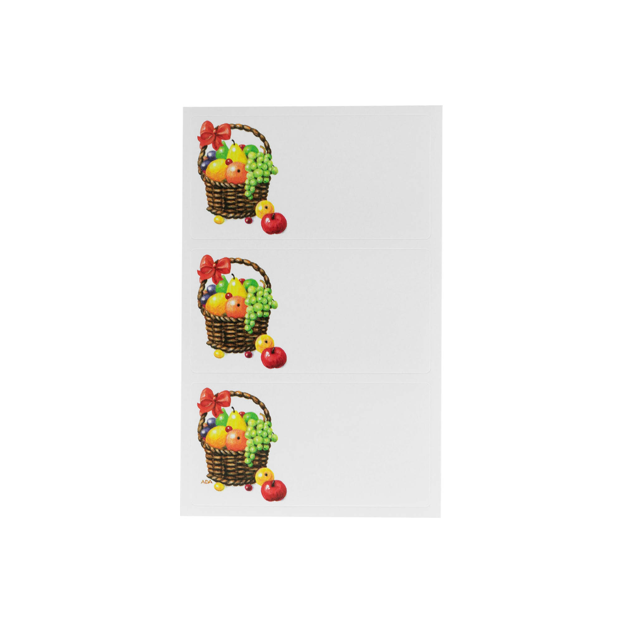 Zweckform etiketten 'Fruitmand', rechthoekig, papier, meerkleurig Zweckform etiketten 'Fruitmand', rechthoekig, papier, meerkleurig