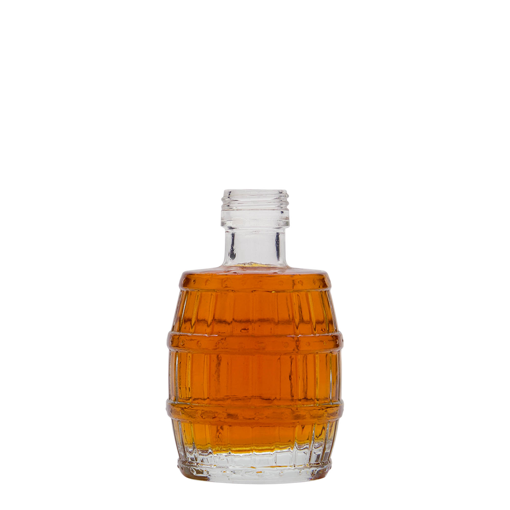 100 ml glazen fles 'vat', monding: PP 24