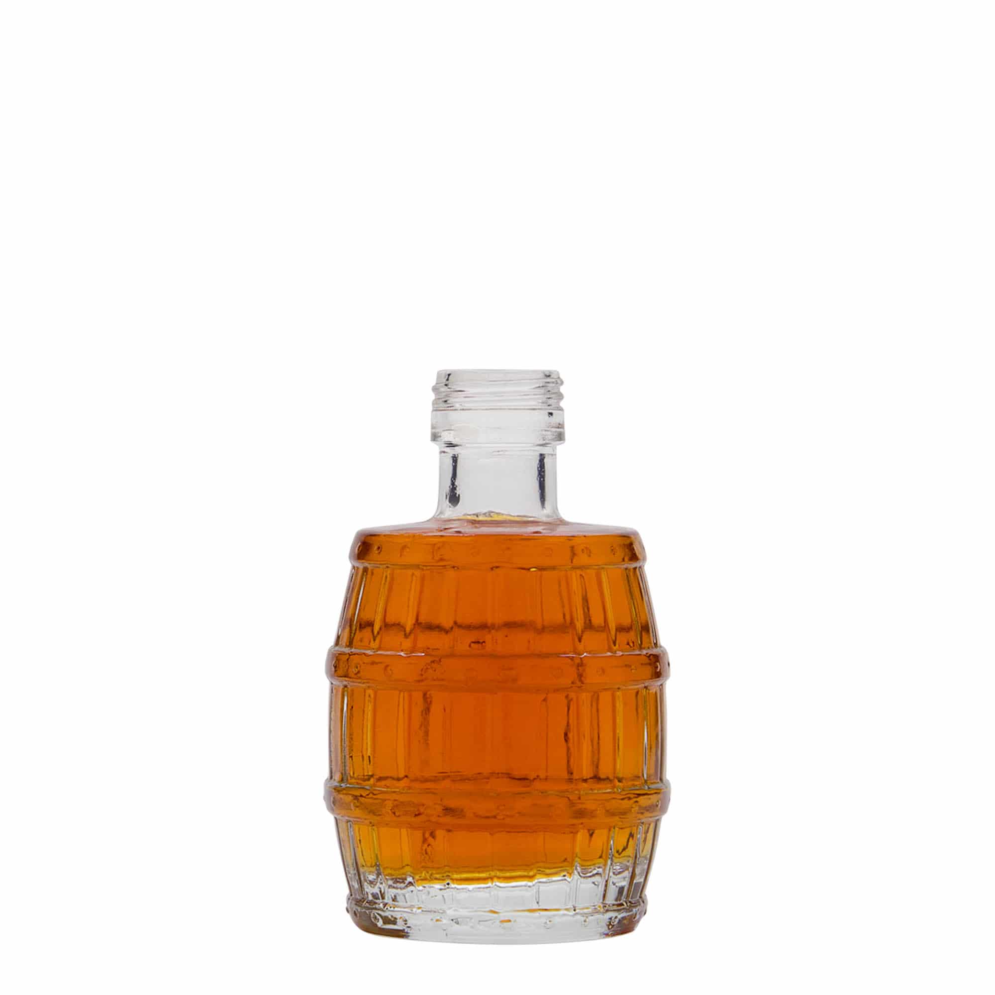 100 ml glazen fles 'vat', monding: PP 24