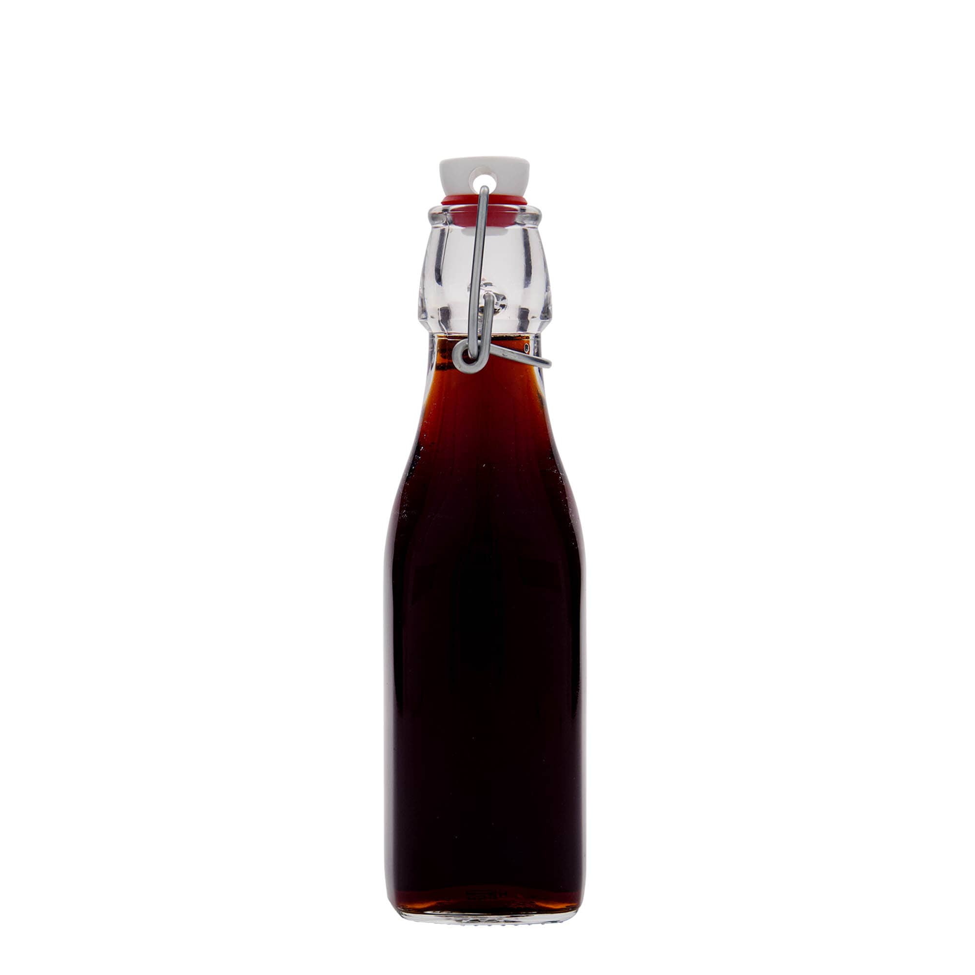 250 ml glazen fles 'Swing, vierkant, opening: beugelsluiting'