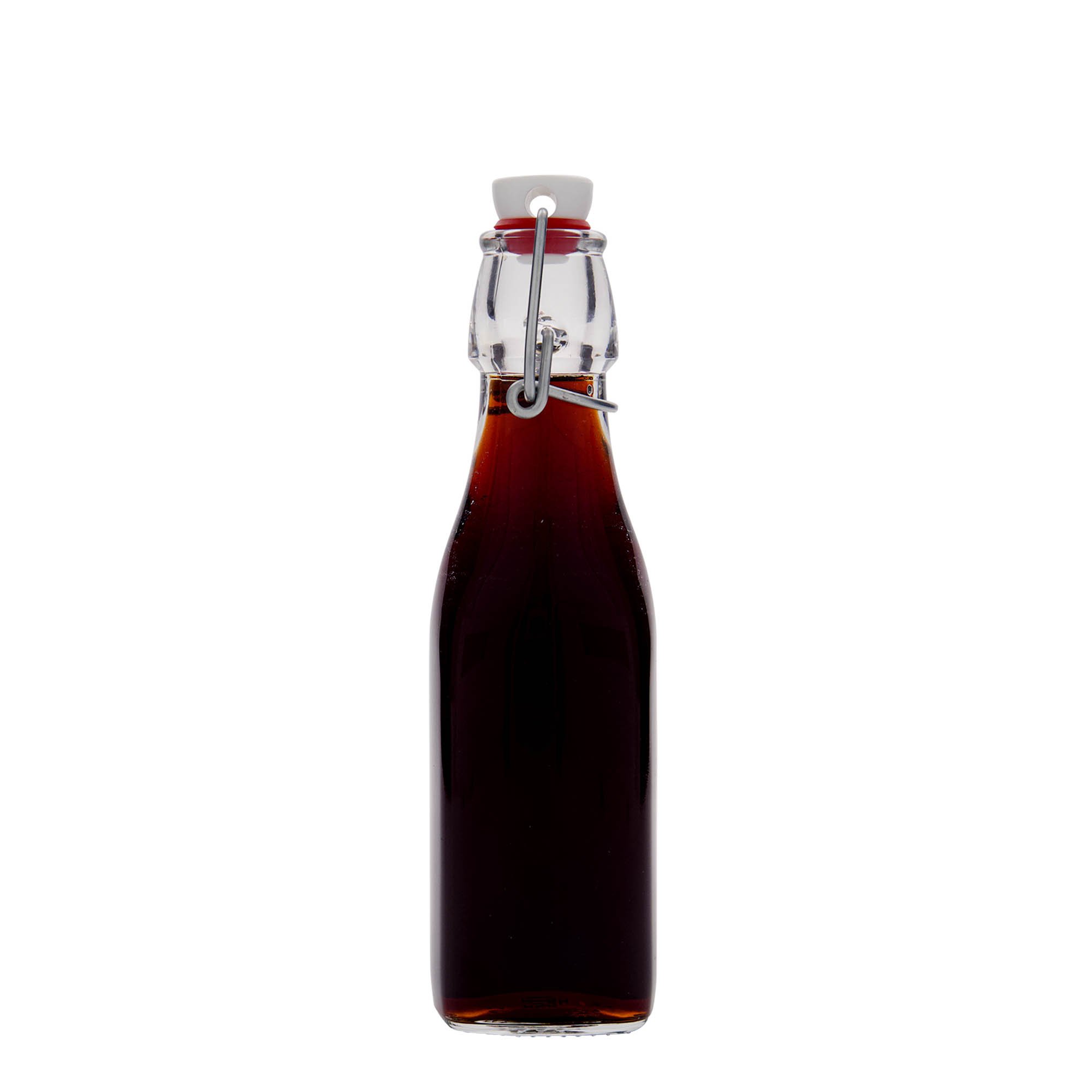 250 ml glazen fles 'Swing, vierkant, opening: beugelsluiting' 250 ml glazen fles 'Swing, vierkant, opening: beugelsluiting'