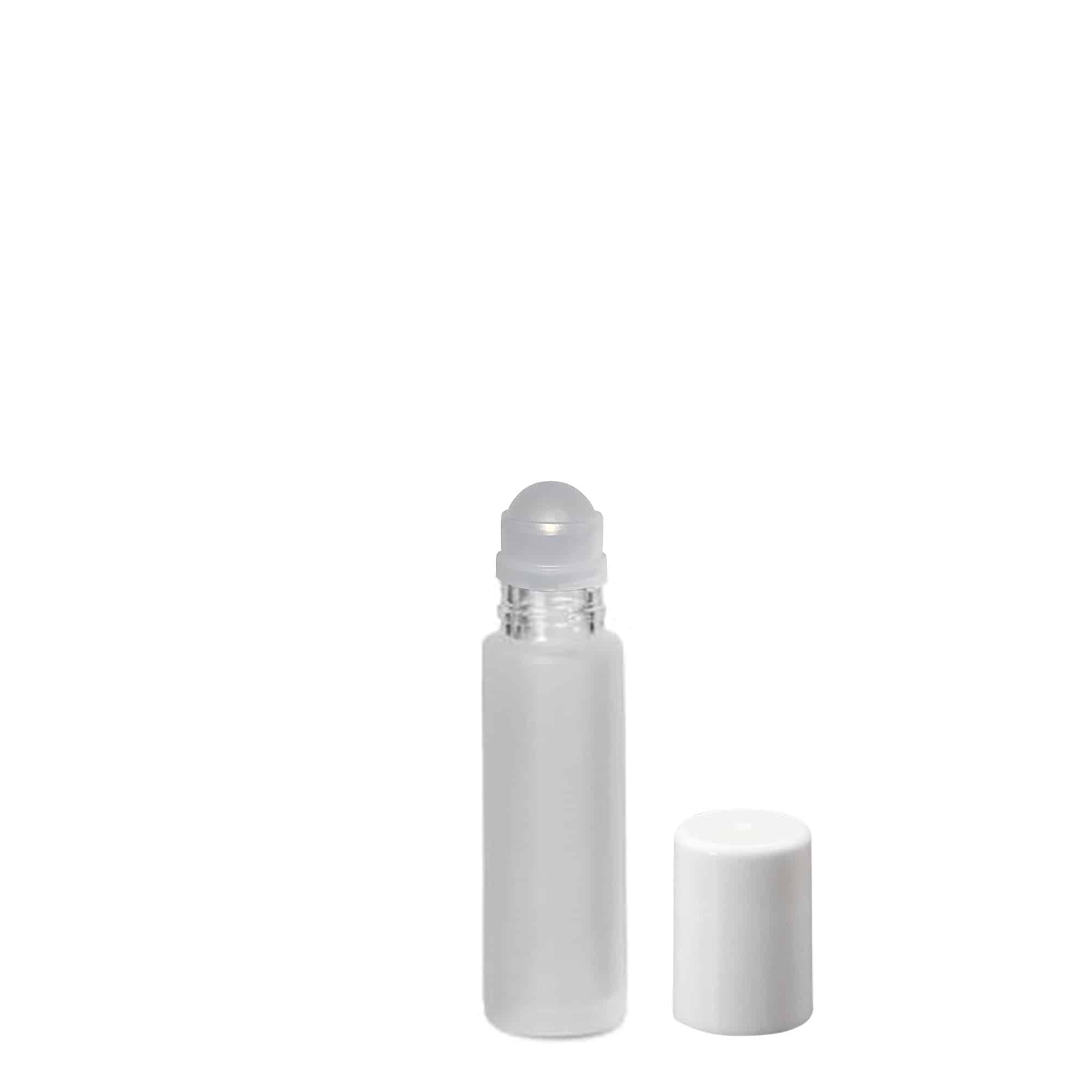 10 ml roll-on fles, glas, mat, opening: schroefdop