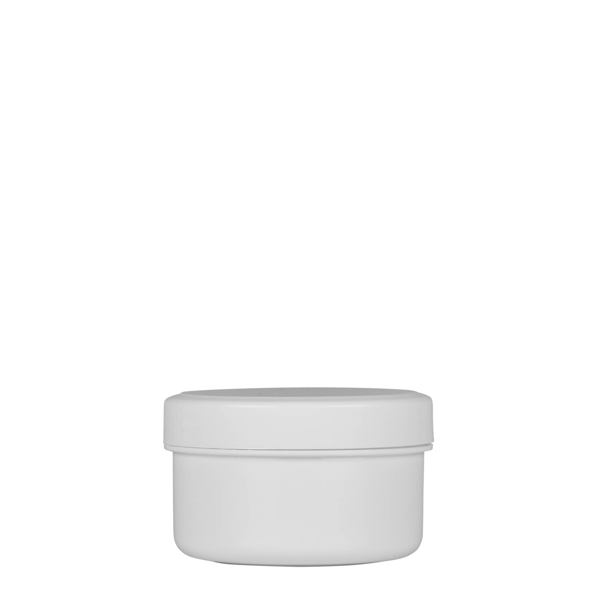 60 ml kunststofpot 'White Line', PP, wit, opening: schroefdop
