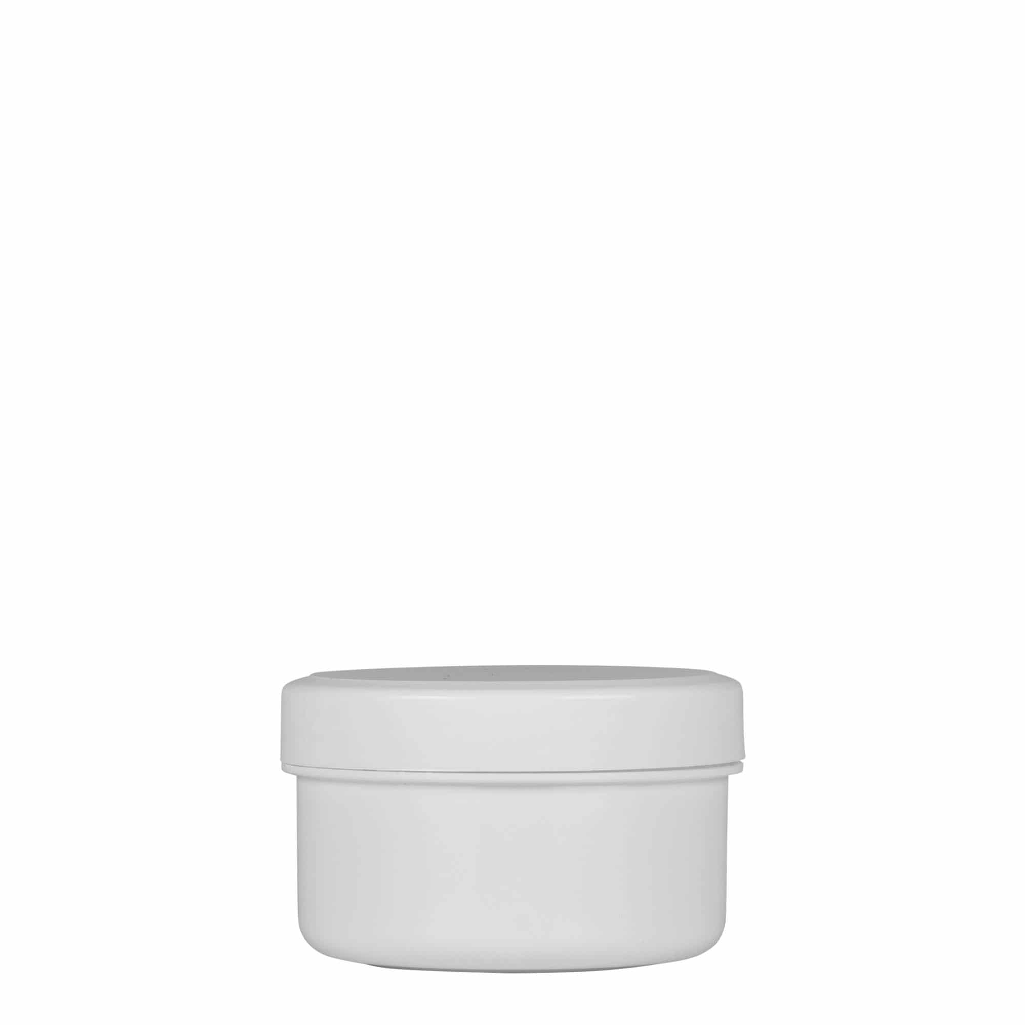 60 ml kunststofpot 'White Line', PP, wit, opening: schroefdop