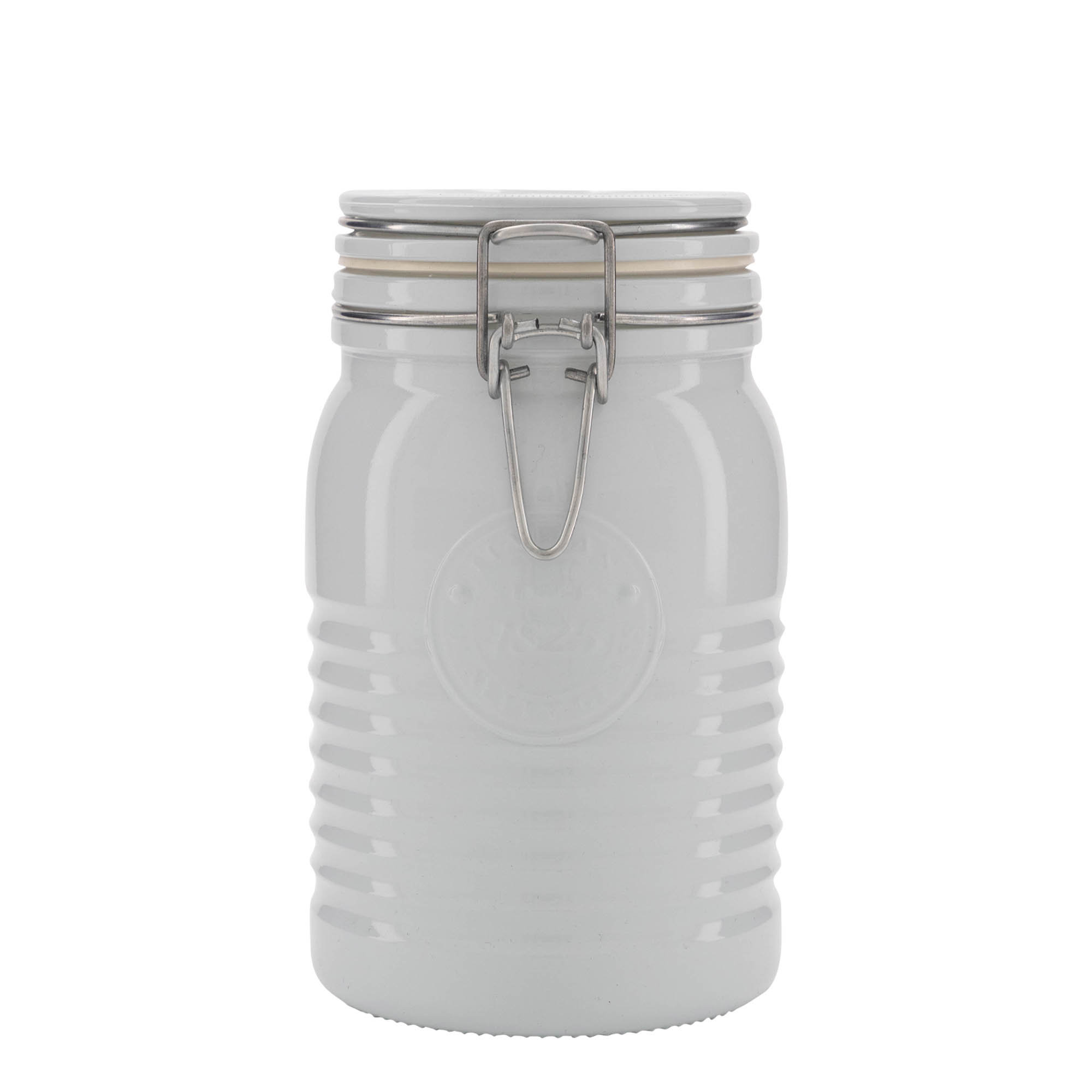 1.000 ml draadbeugelglas 'Officina 1825', wit, opening: draadbeugel sluiting