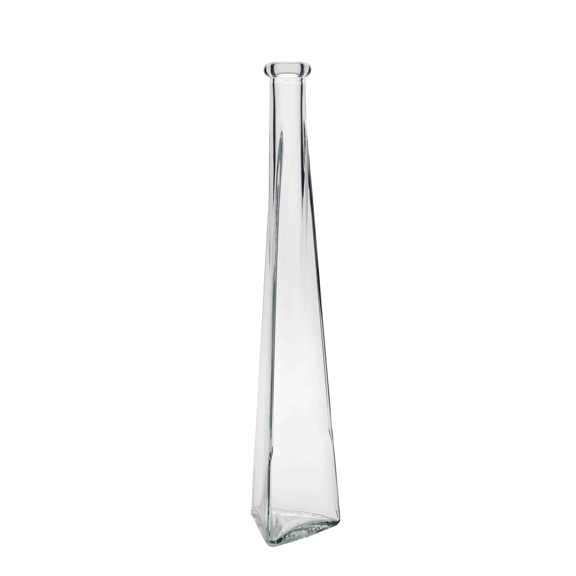 200 ml glazen fles 'Dama Triangolore', driehoekig, opening: kurk