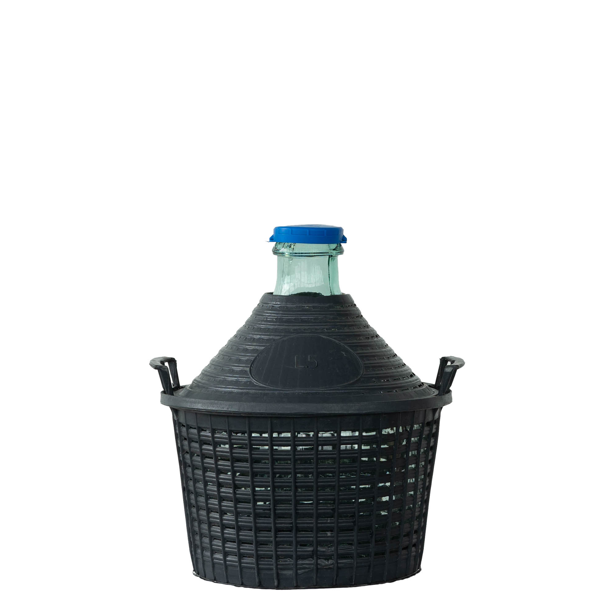 5 l ballonfles met smalle hals, glas, opening: opzetdeksel 5 l ballonfles met smalle hals, glas, opening: opzetdeksel