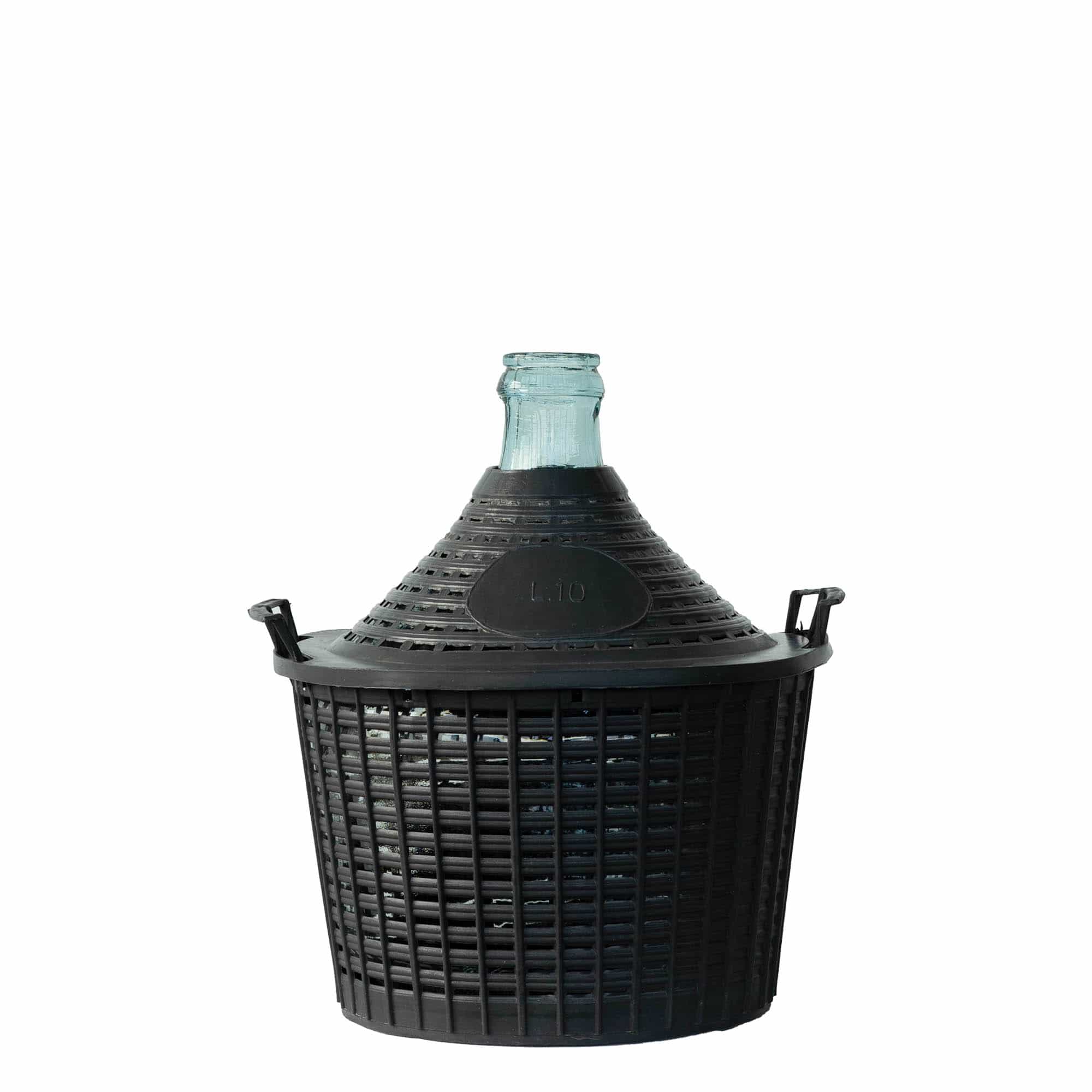 10 l ballonfles met smalle hals, glas, opening: opzetdeksel