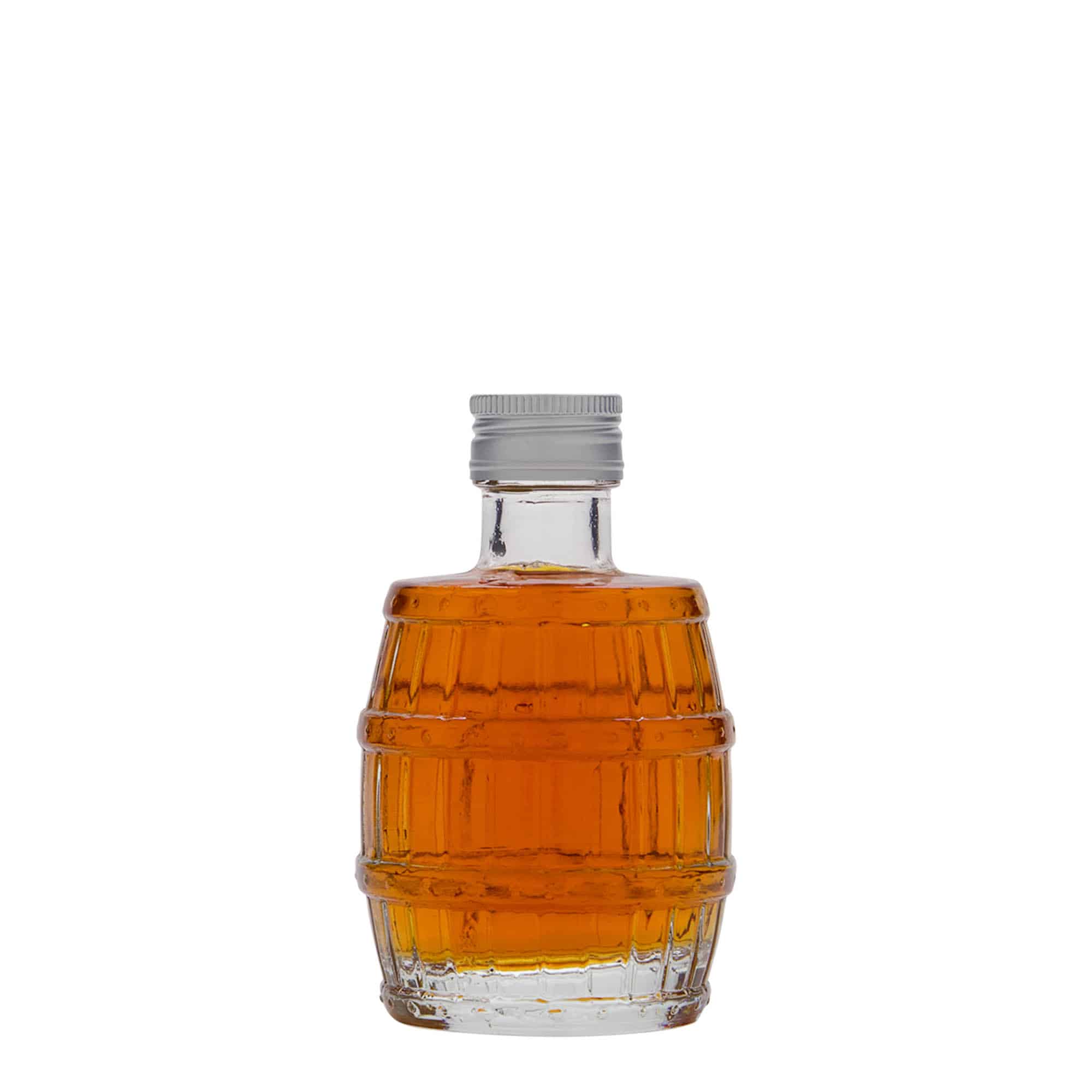 Glazen fles 'Vat', 100 ml, monding: PP 24