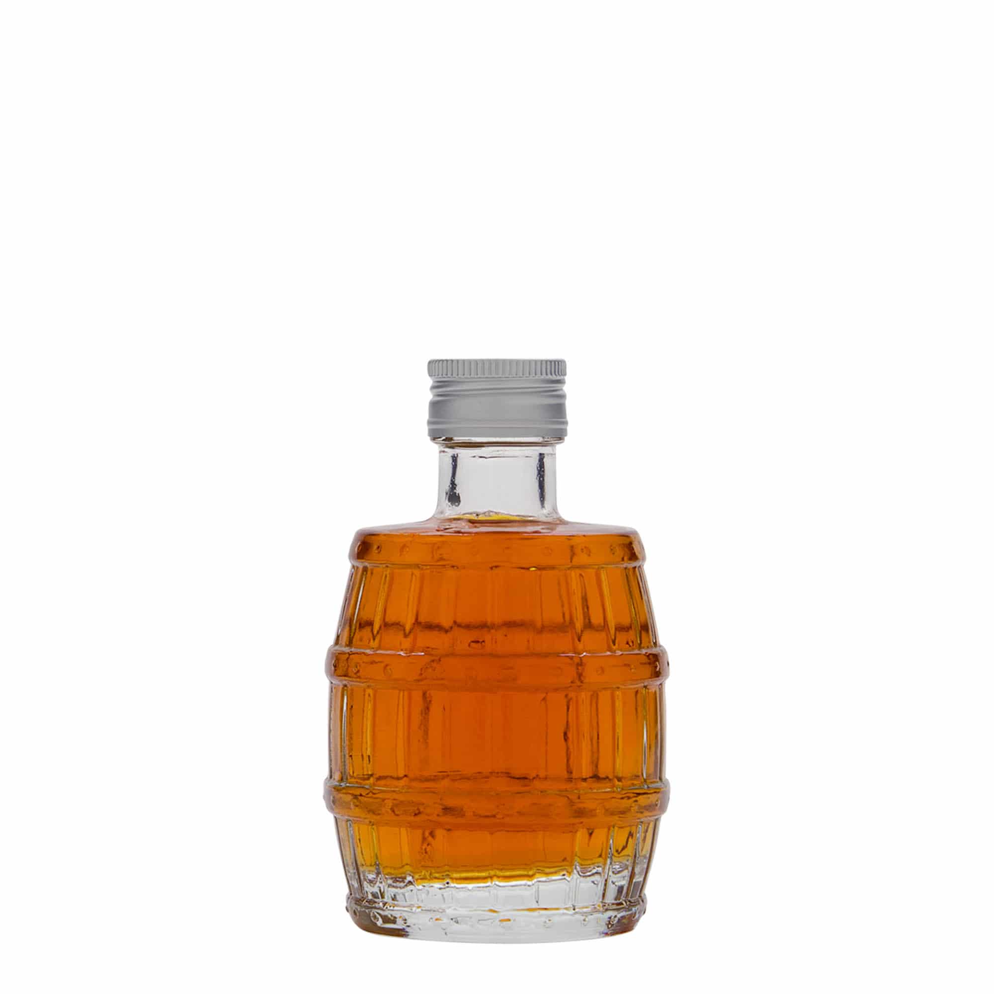 100 ml glazen fles 'vat', monding: PP 24