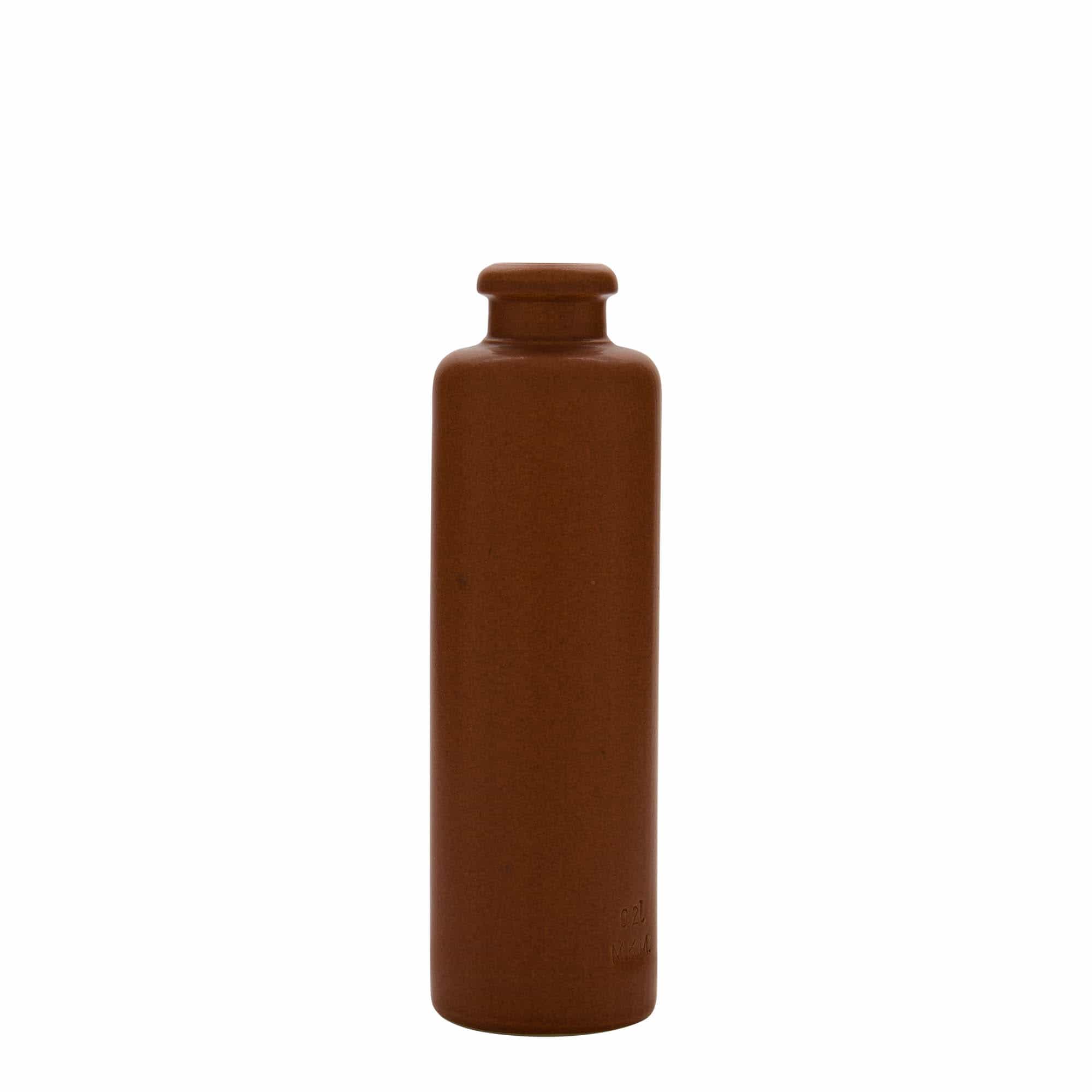 Keramische kruik, 200 ml, steengoed, rood-bruin, monding: kurk Keramische kruik, 200 ml, steengoed, rood-bruin, monding: kurk