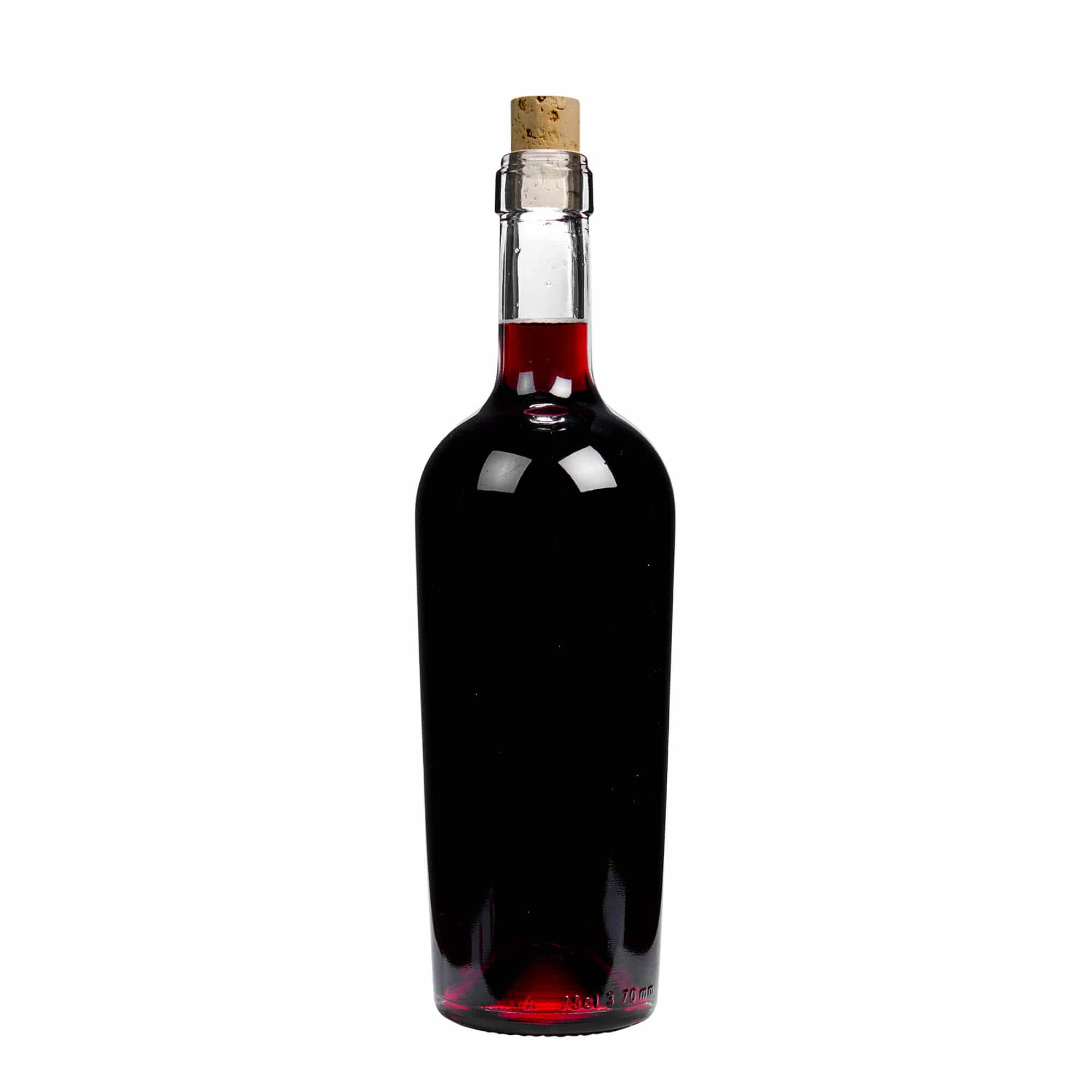 750 ml wijnfles 'Imperiale', hals: kurk