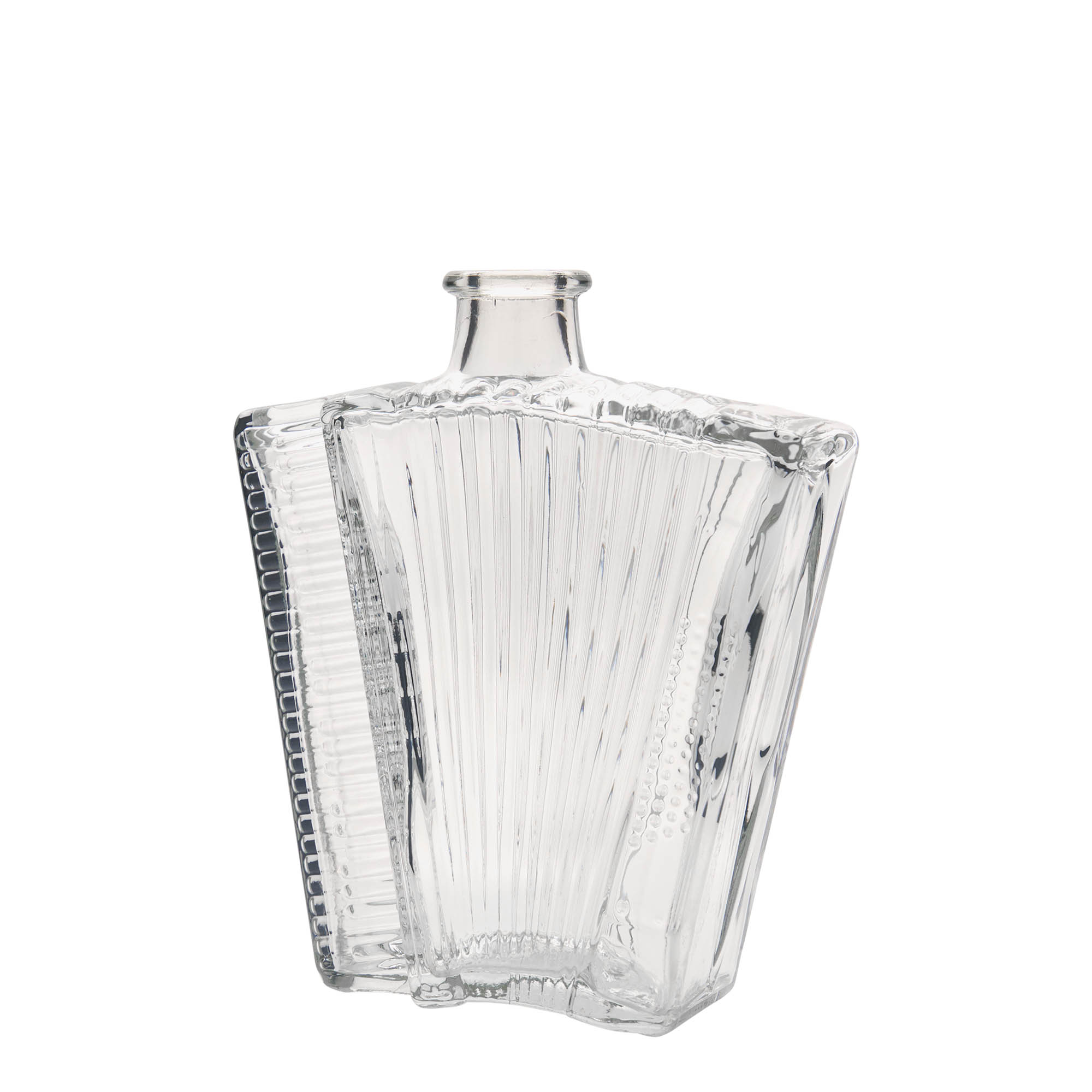 500 ml glazen fles 'Accordeon', opening: kurk 500 ml glazen fles 'Accordeon', opening: kurk