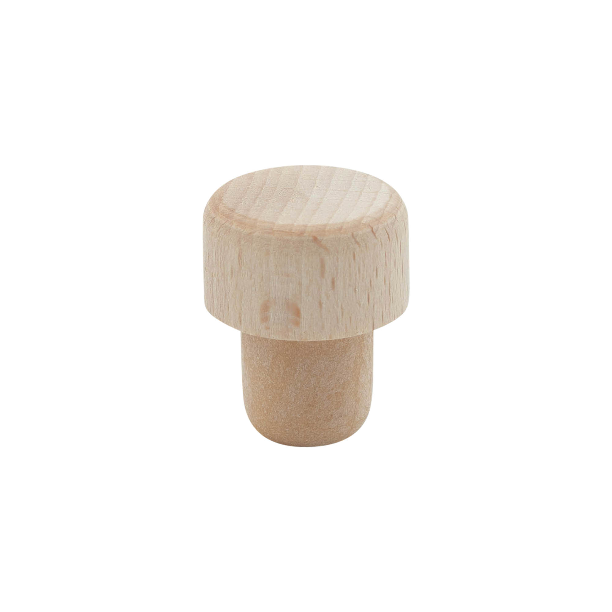 Handkurk met doseeropening 19 mm, hout/kunststof, beige, voor monding: kurk