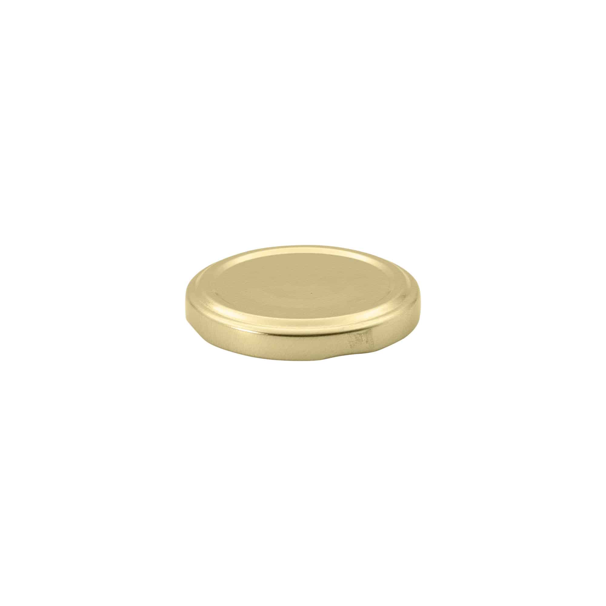 Twist-offdeksel, blik, goud, voor monding: TO 58 Twist-offdeksel, blik, goud, voor monding: TO 58