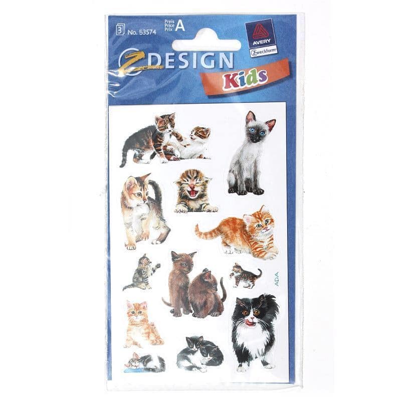 Zweckform stickers 'Katten', papier, meerkleurig